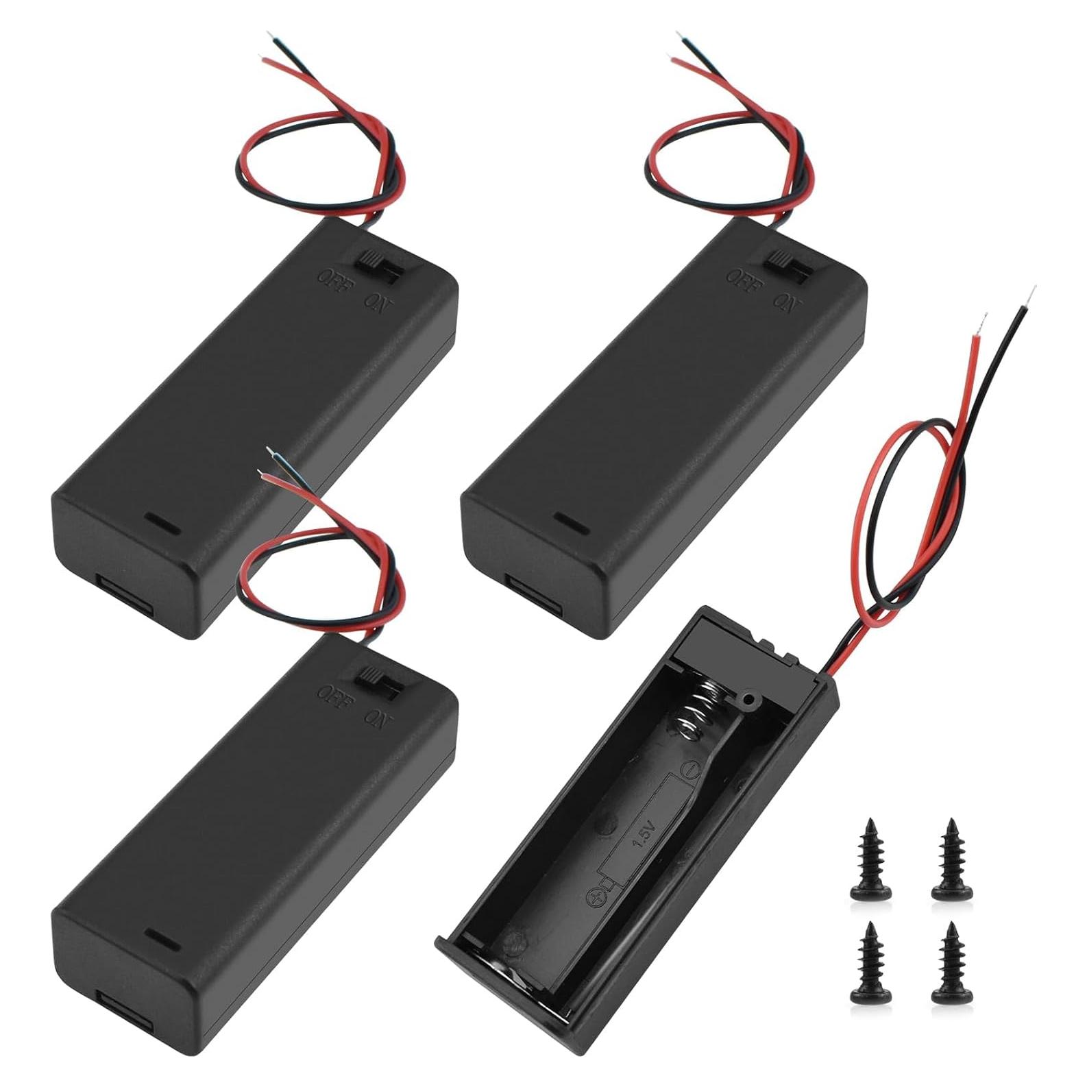 Soporte de Batería AA SDTC Tech 1.5V con Interruptor ON/OFF