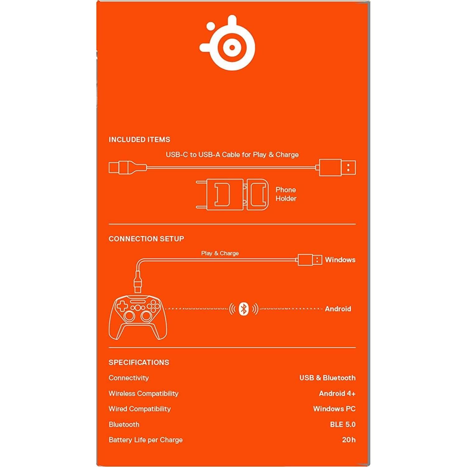 Controlador Bluetooth SteelSeries Stratus+ para Android y PC