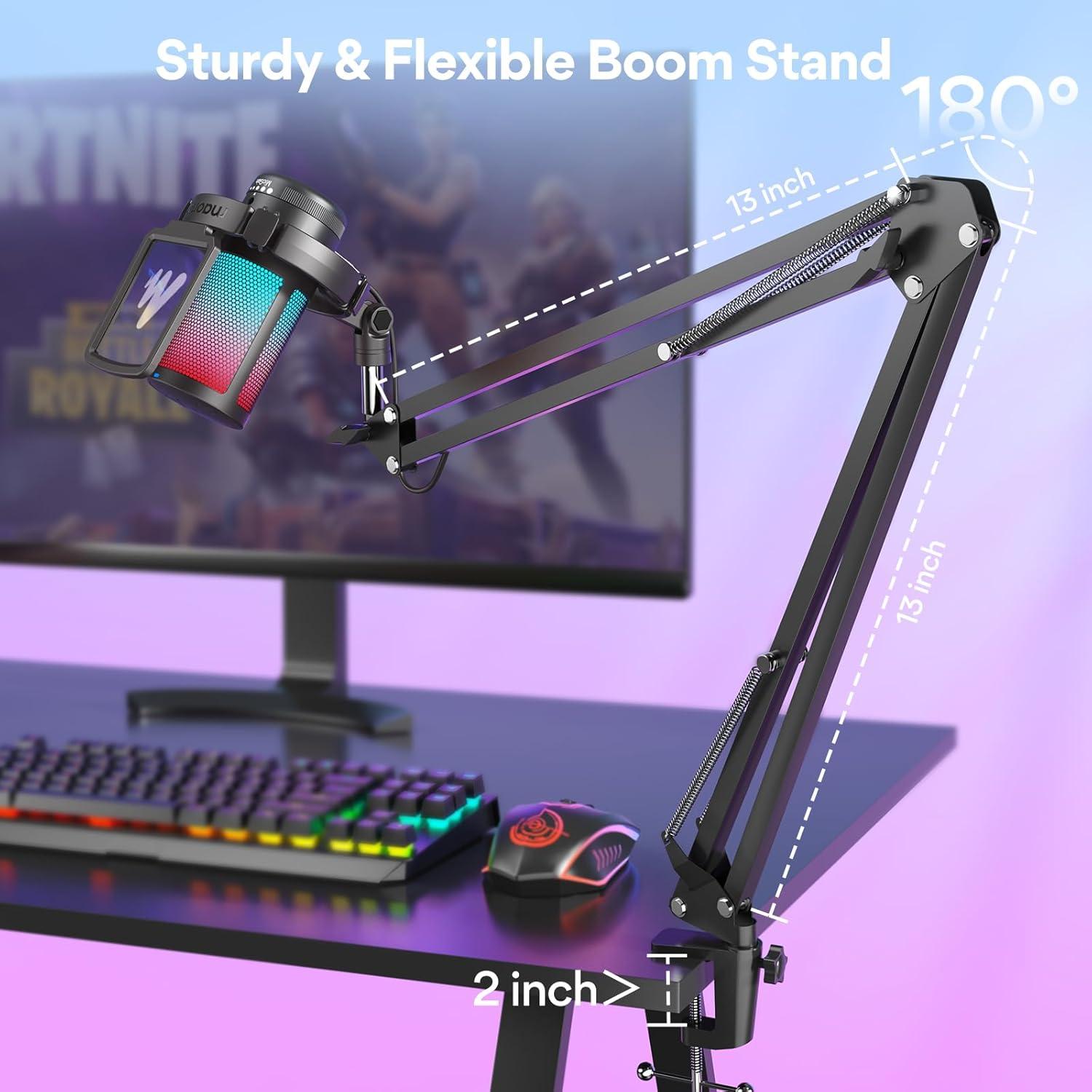 Micrófono USB MAONO DGM20S para Gaming con Soporte y RGB