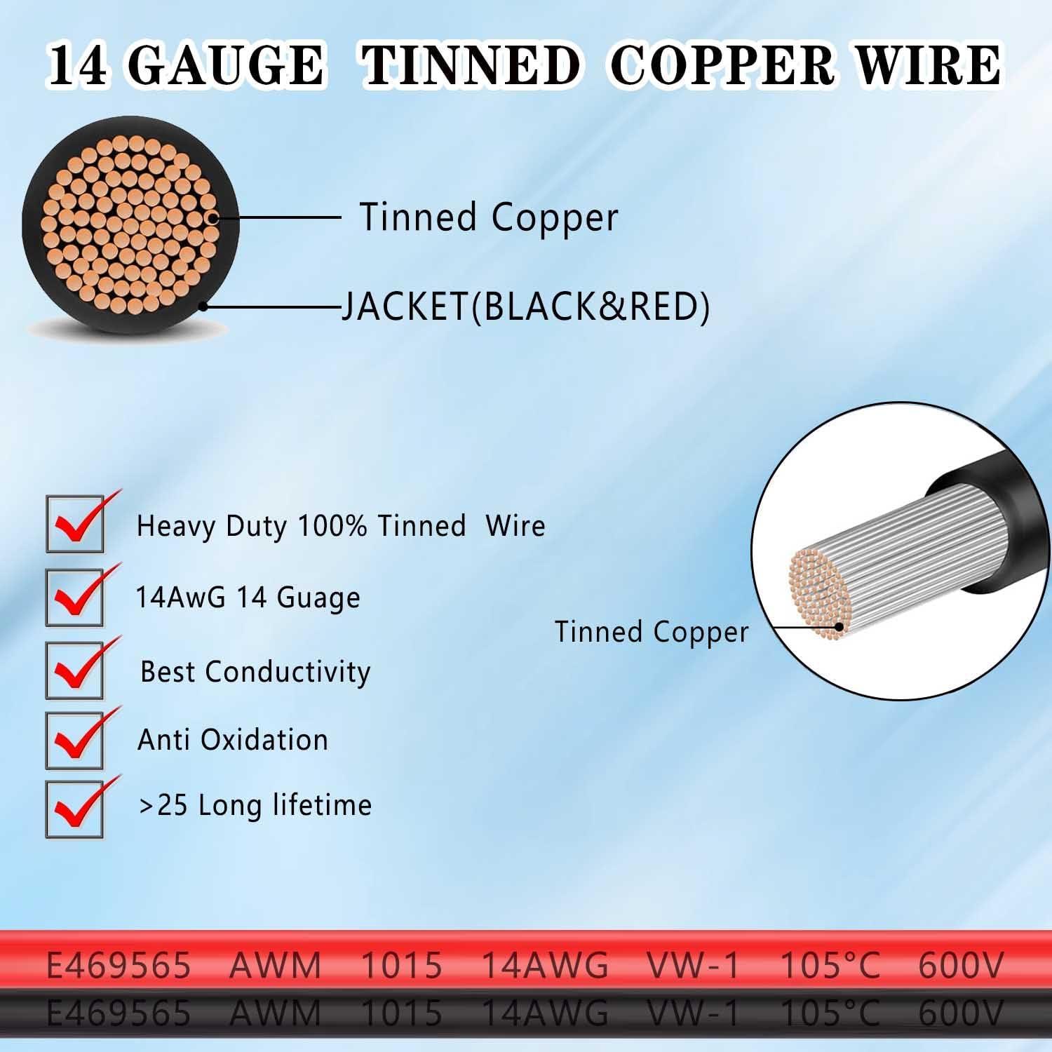 Conector SAE 14AWG a Prueba de Climas 30cm NEWNEWLIU