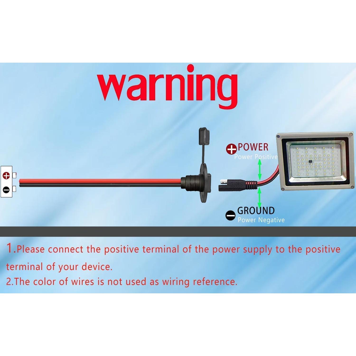 Conector SAE 14AWG a Prueba de Climas 30cm NEWNEWLIU