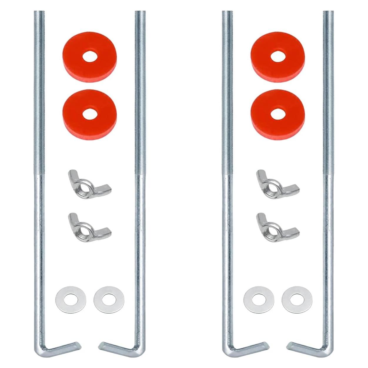 Abrazadera de sujeción de batería Ampper, 2 juegos, tornillos 20.3 cm