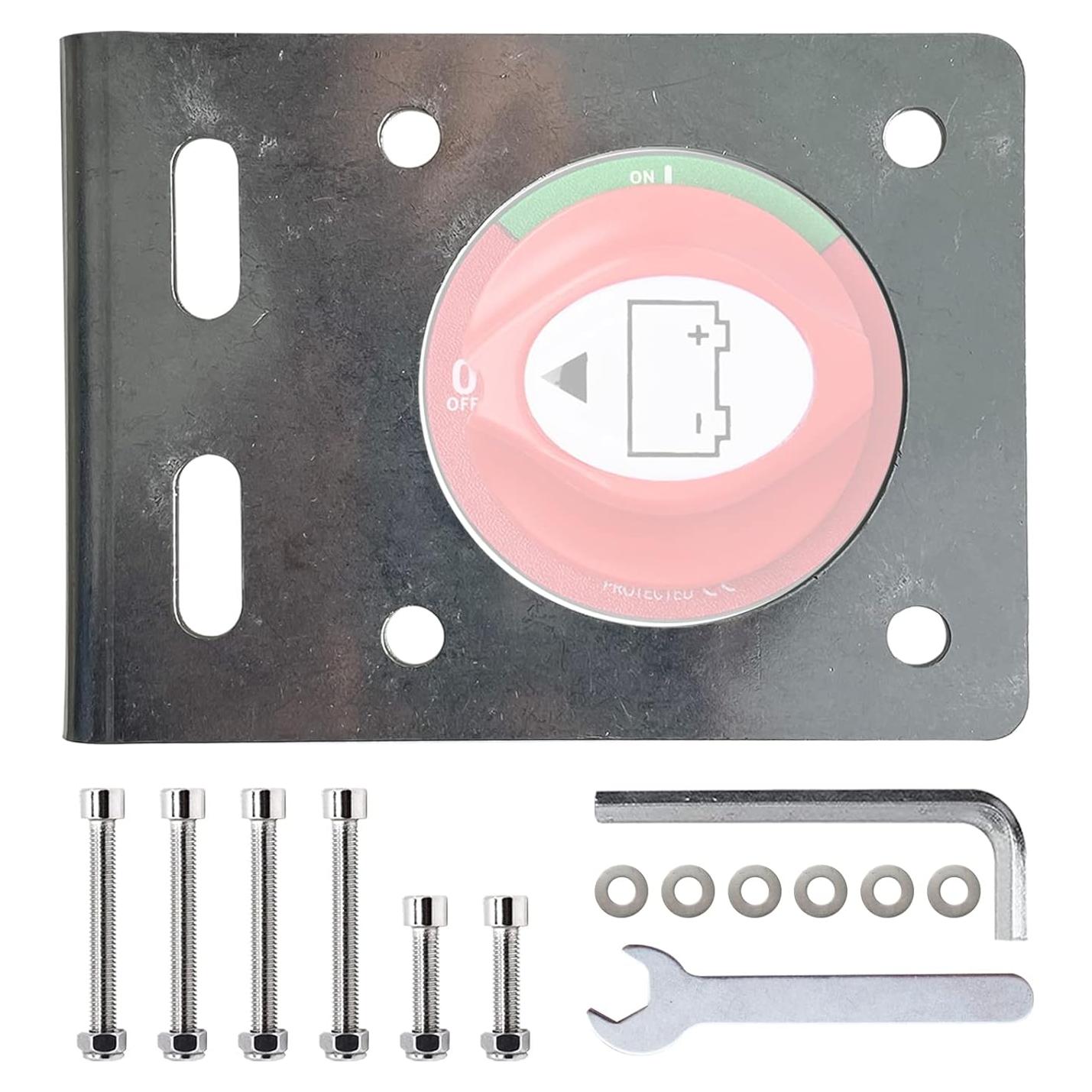 Panel de Montaje para Interruptor de Batería Ampper - Acero Inoxidable