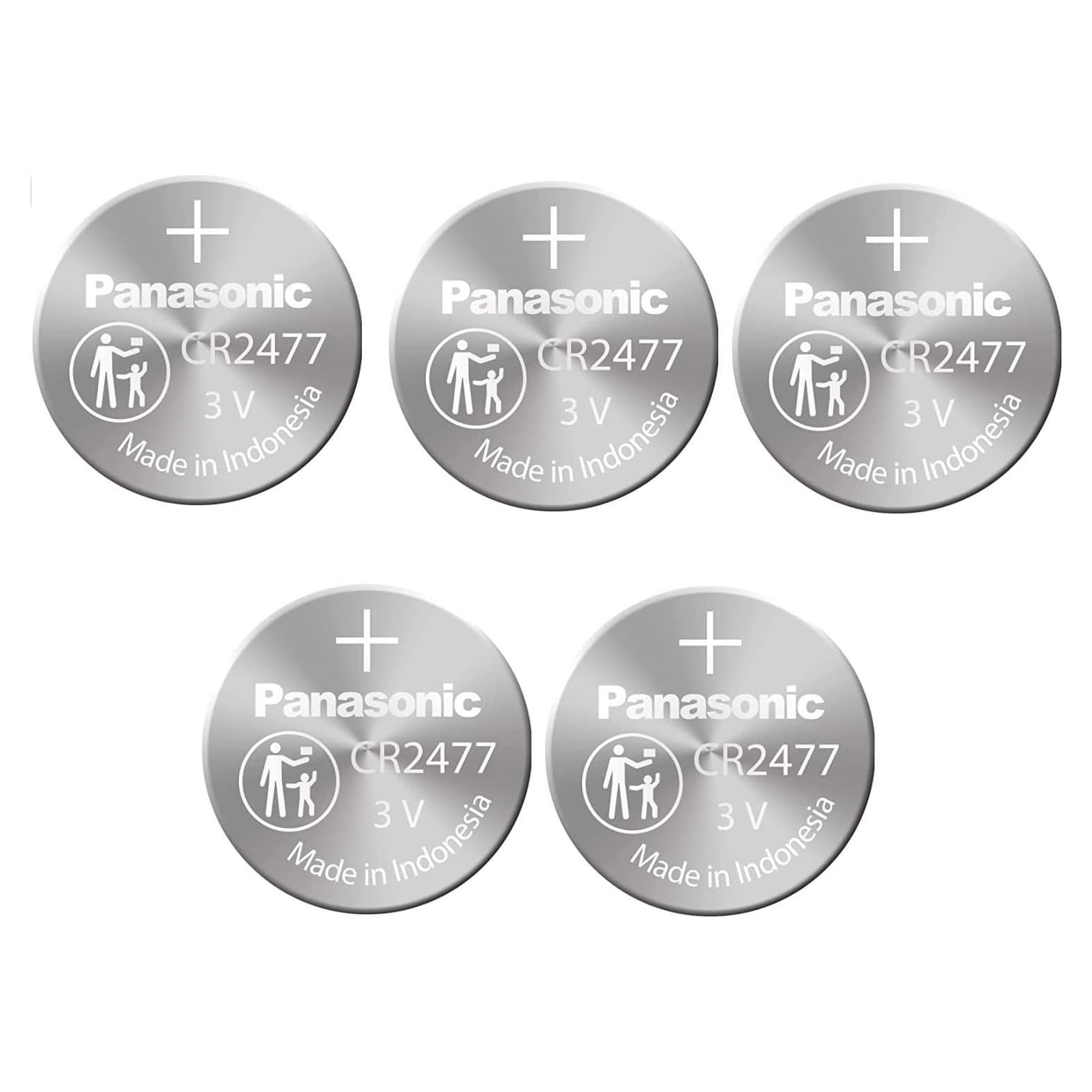 Baterías de Litio 3V Panasonic CR2477 - Paquete de 5