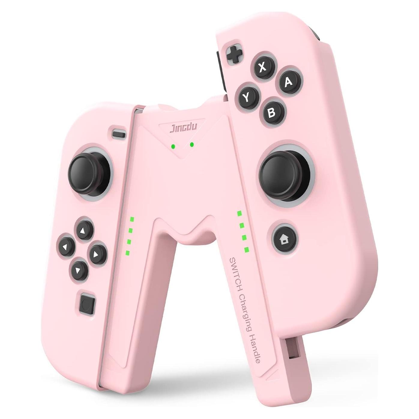 Grip de Carga JINGDU para Joy-Con Nintendo Switch Rosa