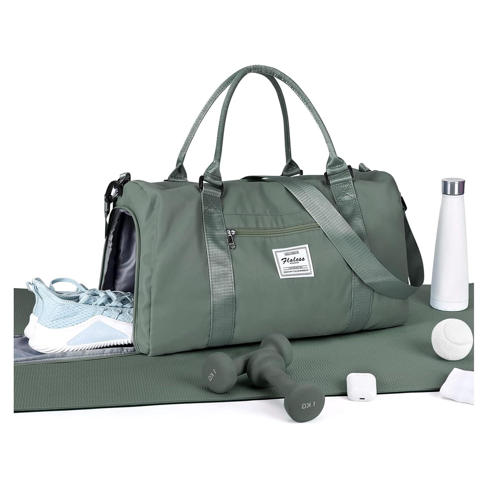Bolsa de Gimnasio para Mujeres A21 Verde Oscuro 30x19x45cm