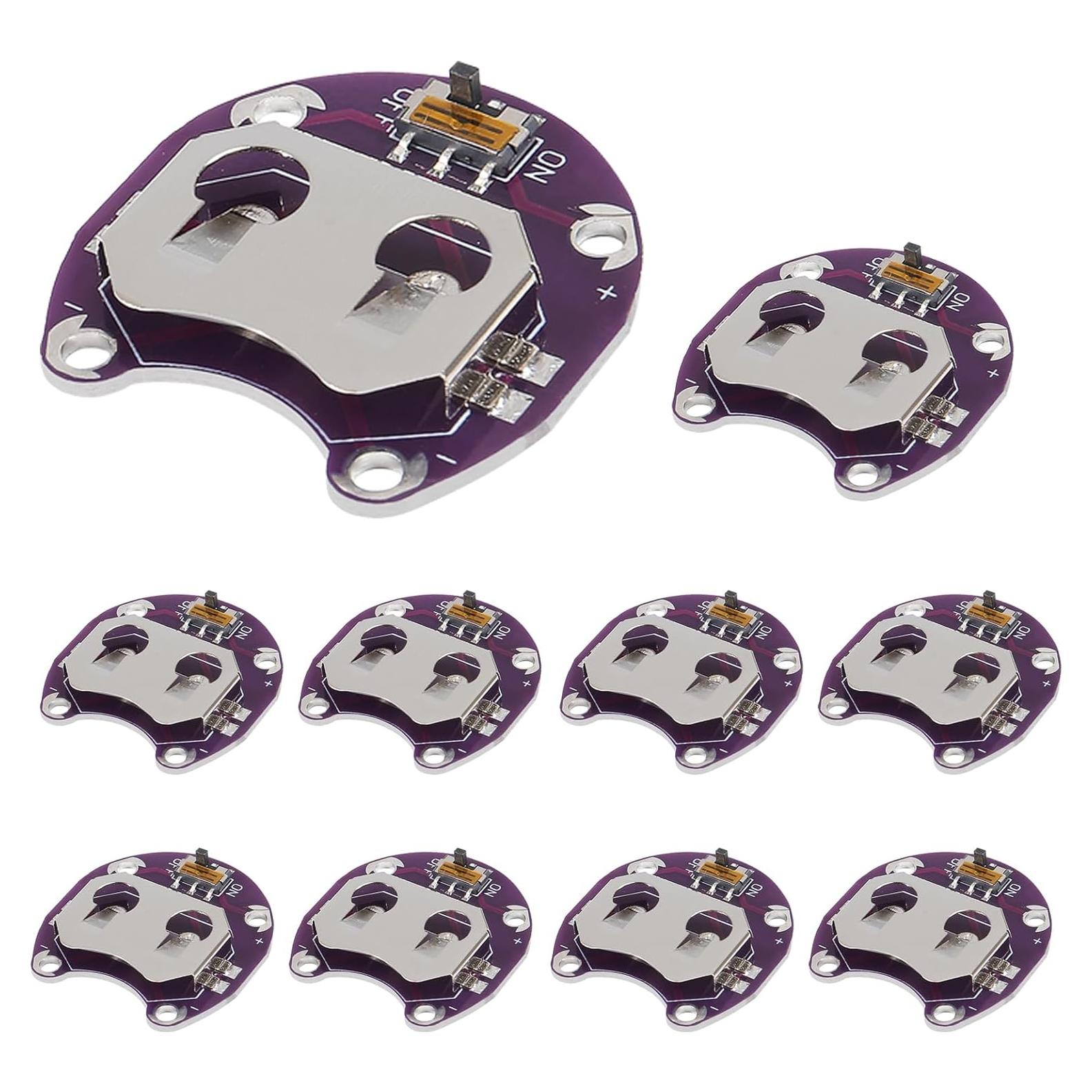 10 Soportes de Batería de Moneda Lilypad CR2032 AEDIKO