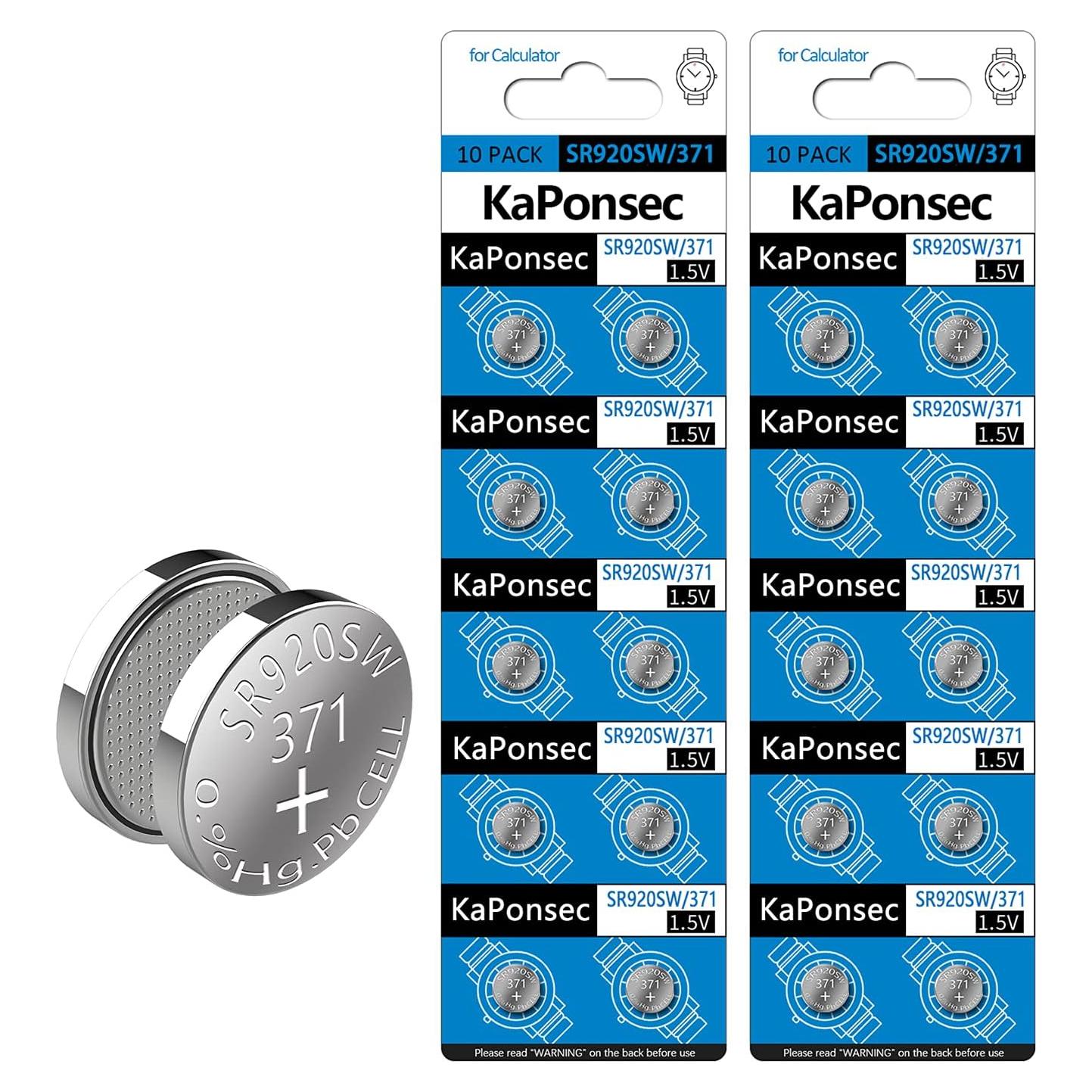 20 Baterías de Óxido de Plata SR920SW KaPonsec 32g