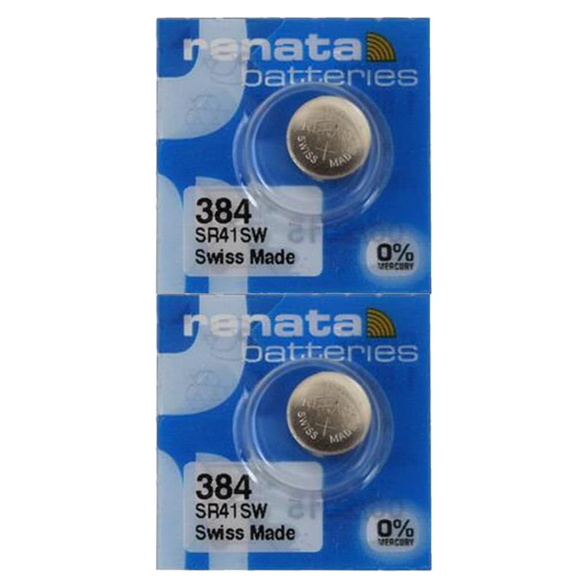 Baterías de Óxido de Plata Renata 384 SR41SW - 1.55V (2 Unidades)