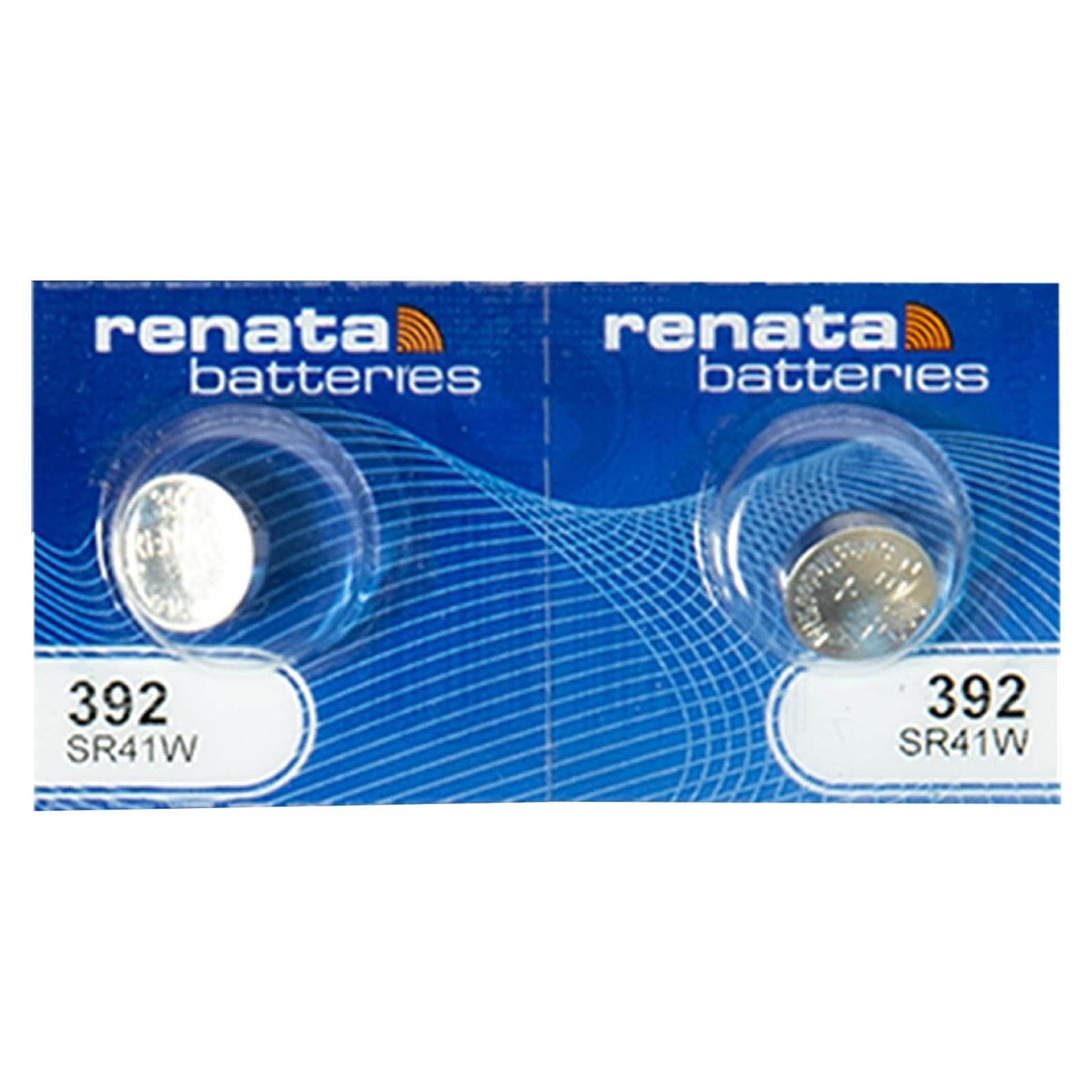 Baterías de Reloj Renata 392 SR41W - 1.55V Óxido de Plata (2 Unidades)