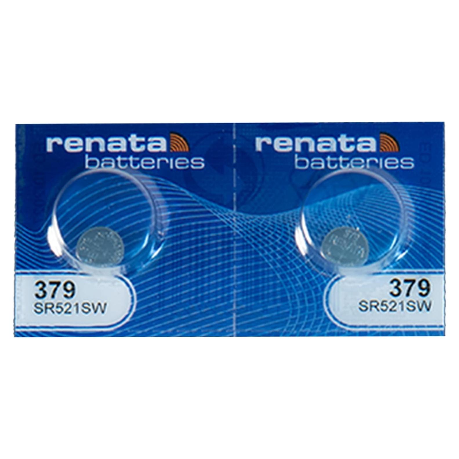 Baterías de Óxido de Plata Renata 379 SR521SW - 1.55V (2 Unidades)