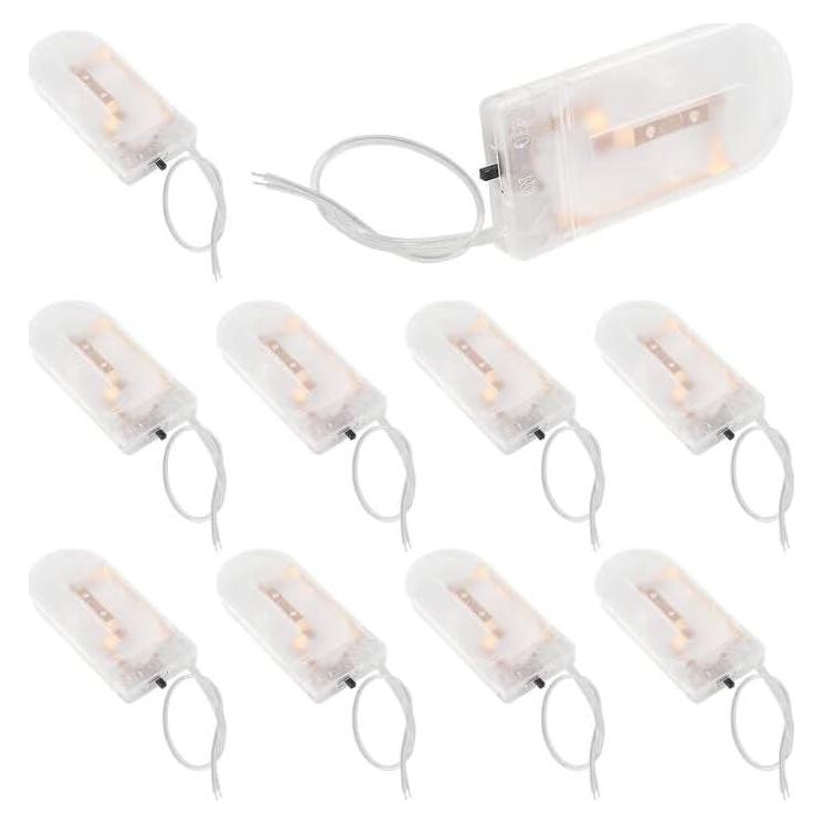 10 Soportes de Batería CR2032 con Interruptor ON-OFF DORHEA