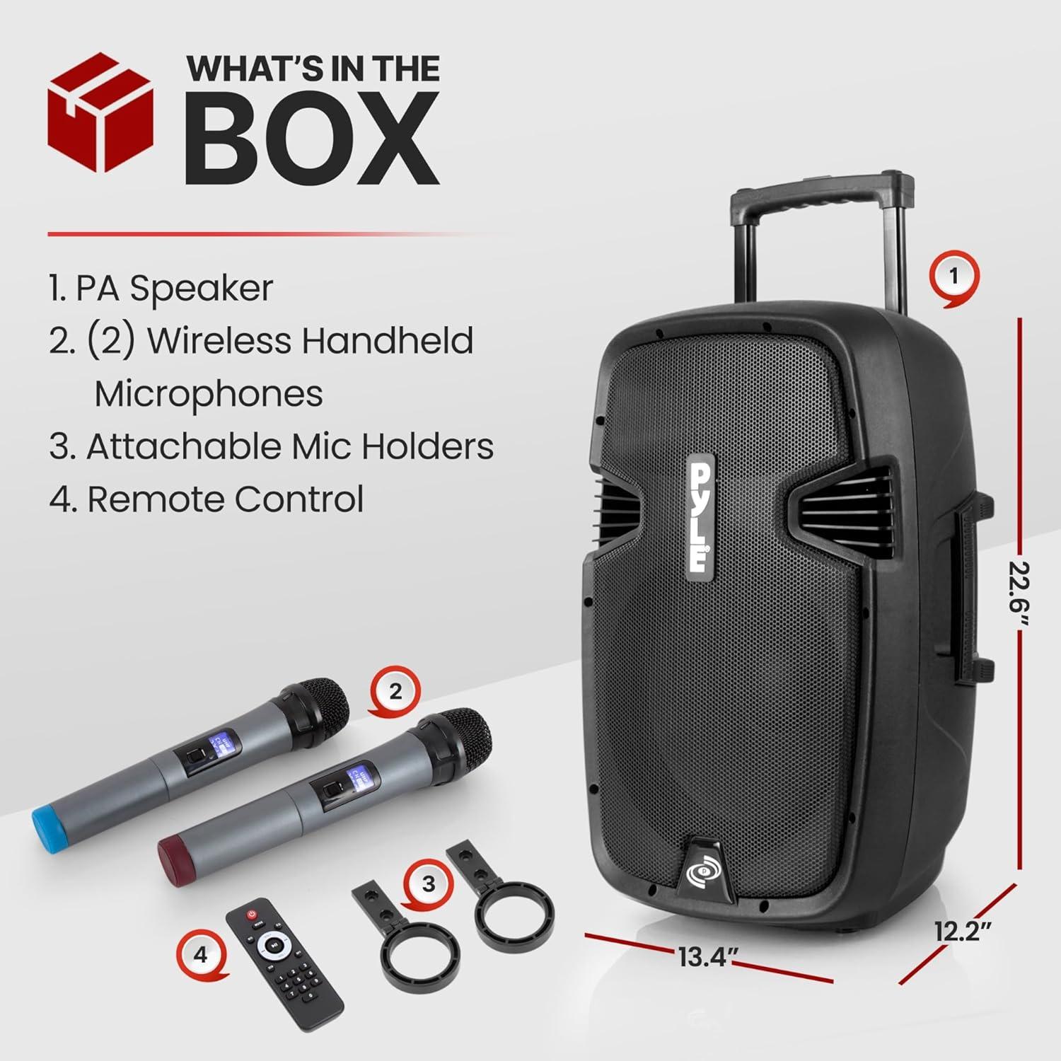 Altavoz PA Bluetooth Pyle PPHP1299WU.5 - 1000W, 12" Subwoofer