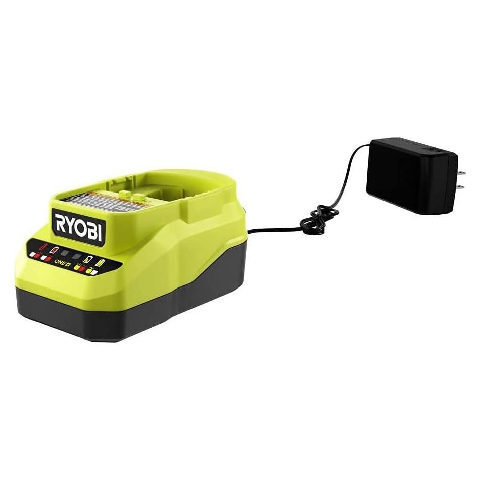 Cargador eléctrico Ryobi 18V TTI PCG002 con luces indicadoras