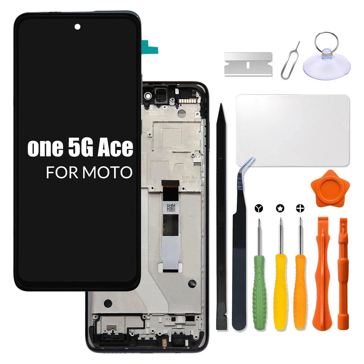 Pantalla LCD Reemplazo Motorola Moto One 5G Ace con Marco