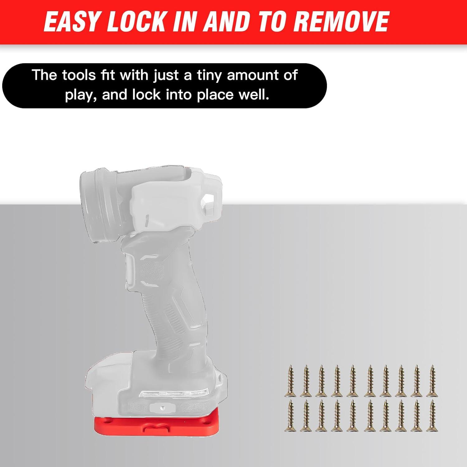 Soporte para herramientas Crtbelfy 20V - 5 paquetes ABS rojo