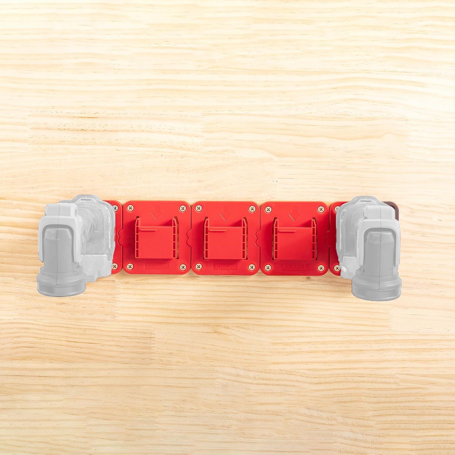 Soporte para herramientas Crtbelfy 20V - 5 paquetes ABS rojo