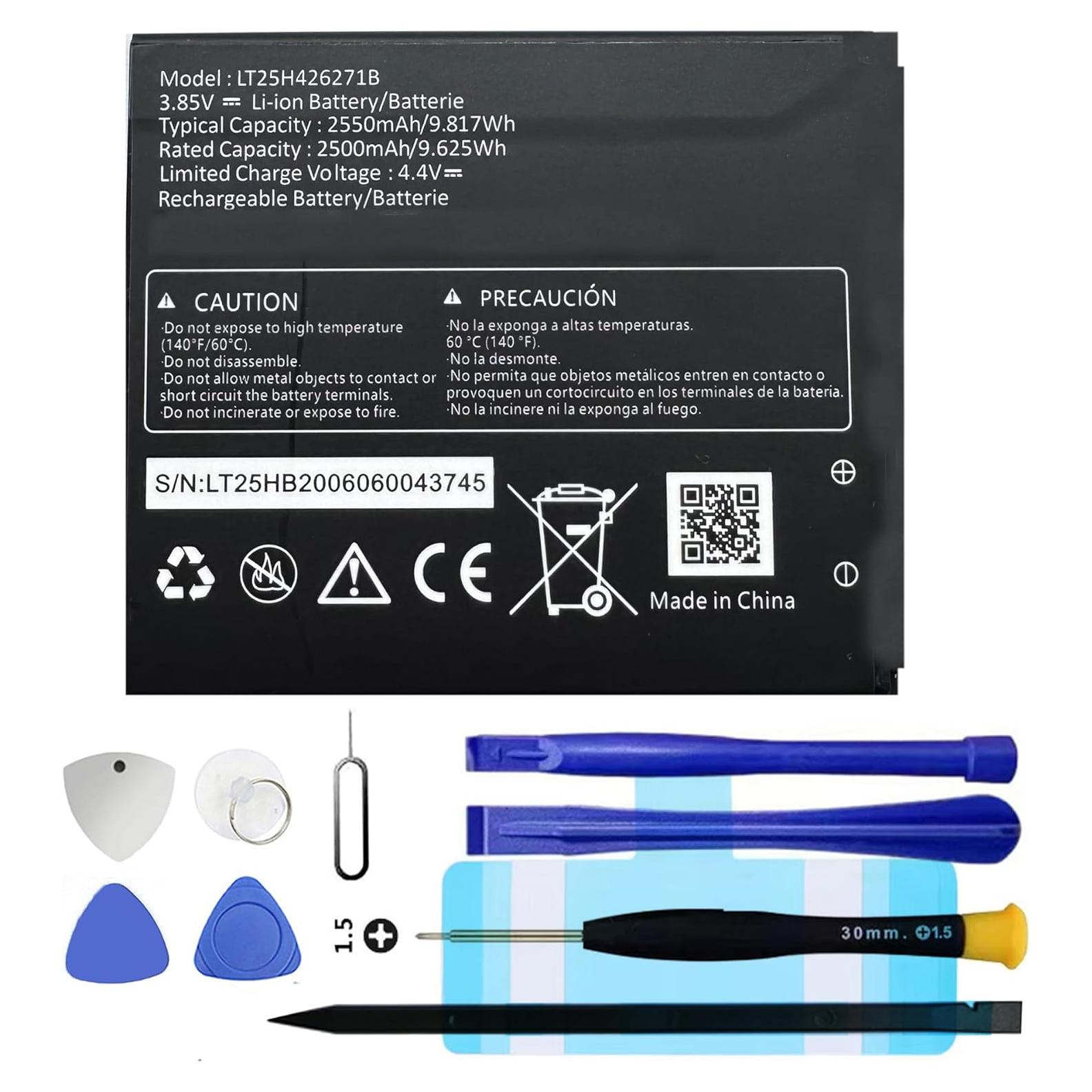 Batería recargable LT25H426271B para WIKO AT&T U307AS 2500mAh