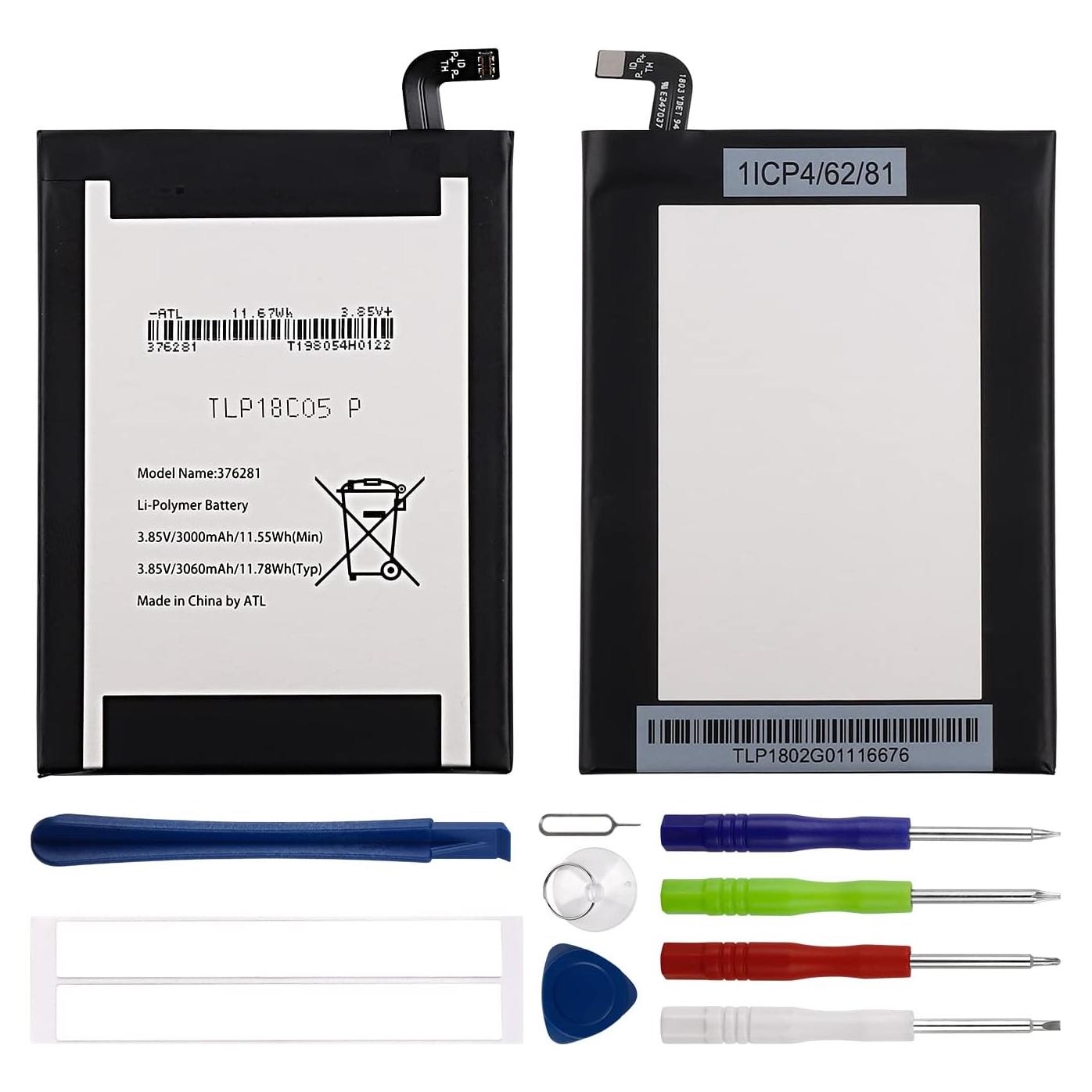 Batería de Reemplazo Duotipa TLP18C05 para Wiko 376281 3060mAh