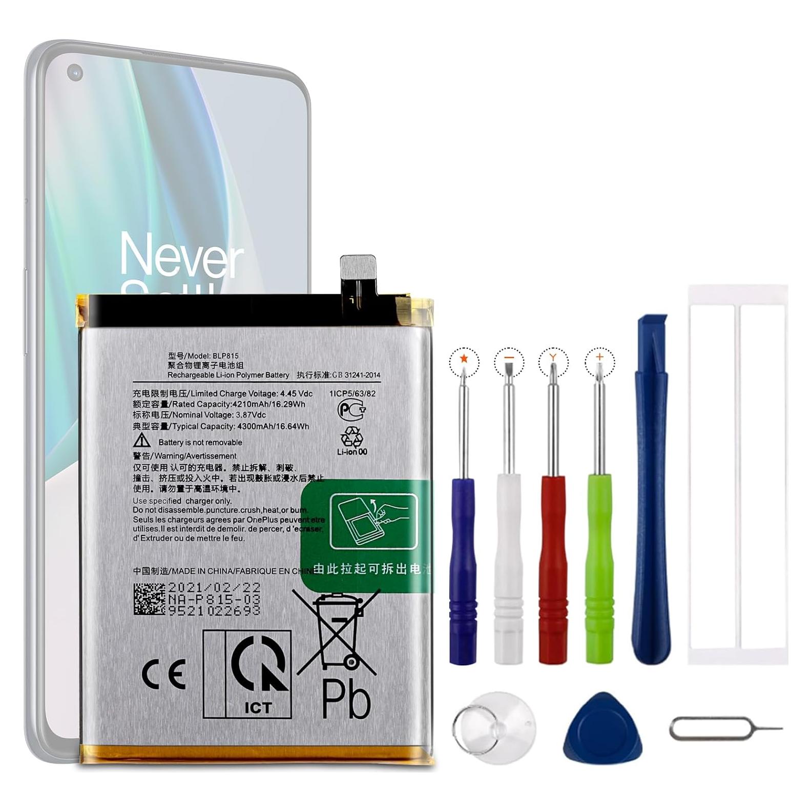 Batería de Reemplazo BLP815 para OnePlus Nord N10 5G 4210mAh