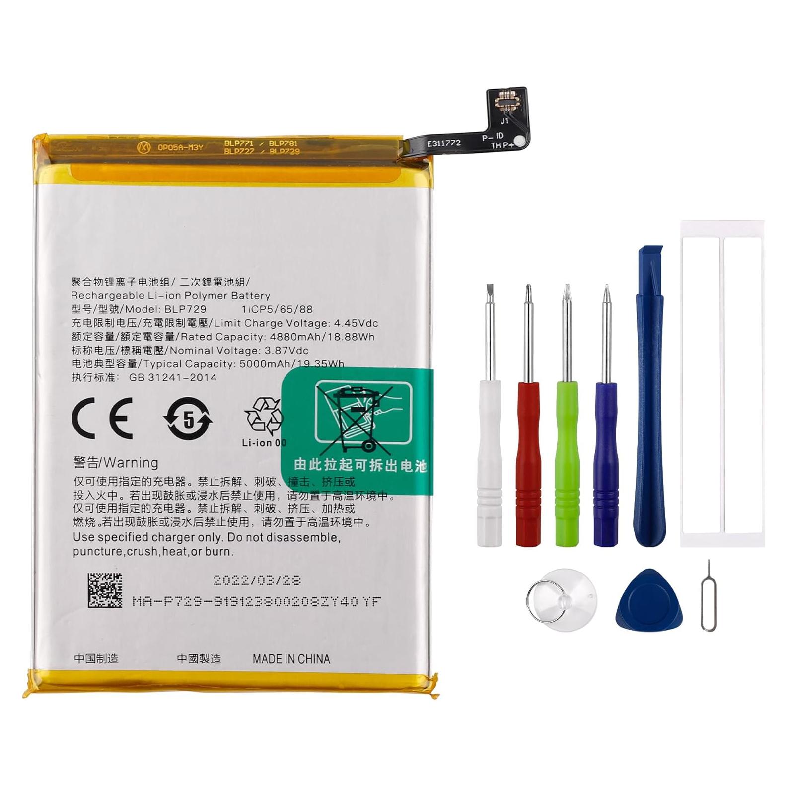 Batería Recargable BLP729 4880mAh para Realme C3/C21Y/C21/5/11