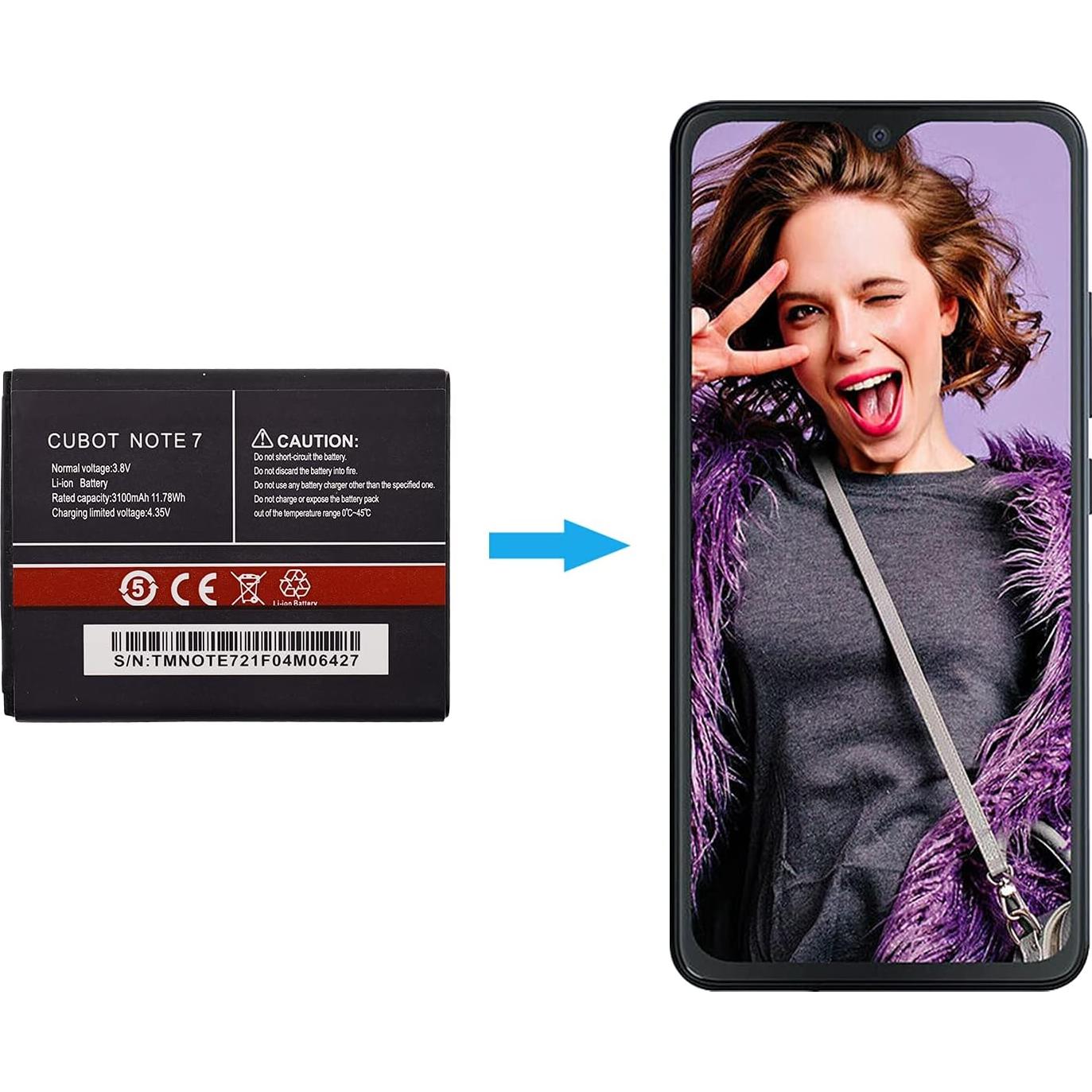 Batería Duotipa 3100mAh Compatible Cubot Note 7 + Herramientas