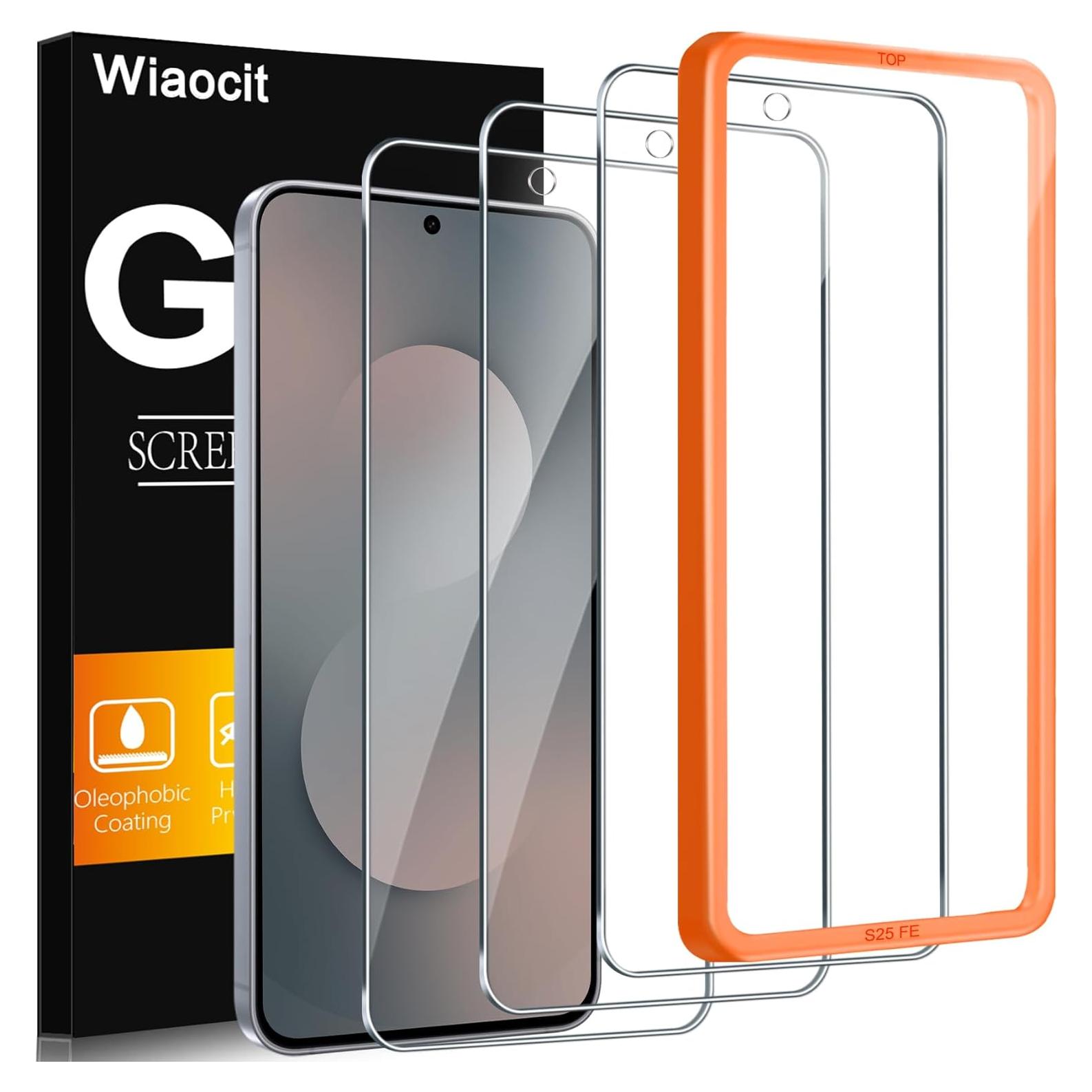 Protector de Pantalla Vidrio Templado Wiaocit para Samsung Galaxy S25 FE