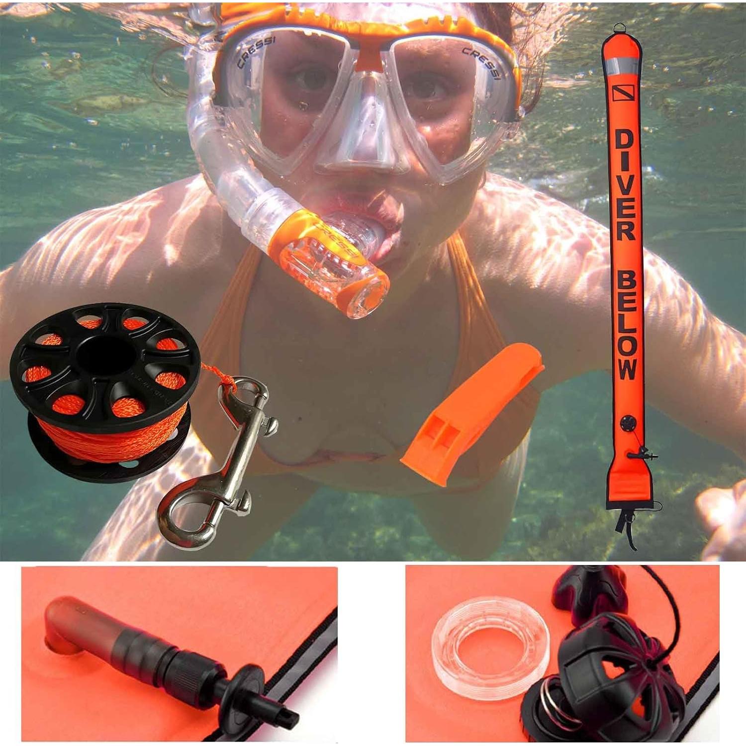 Juego de Boyas de Buceo LalaKoo 1.52m Alta Visibilidad