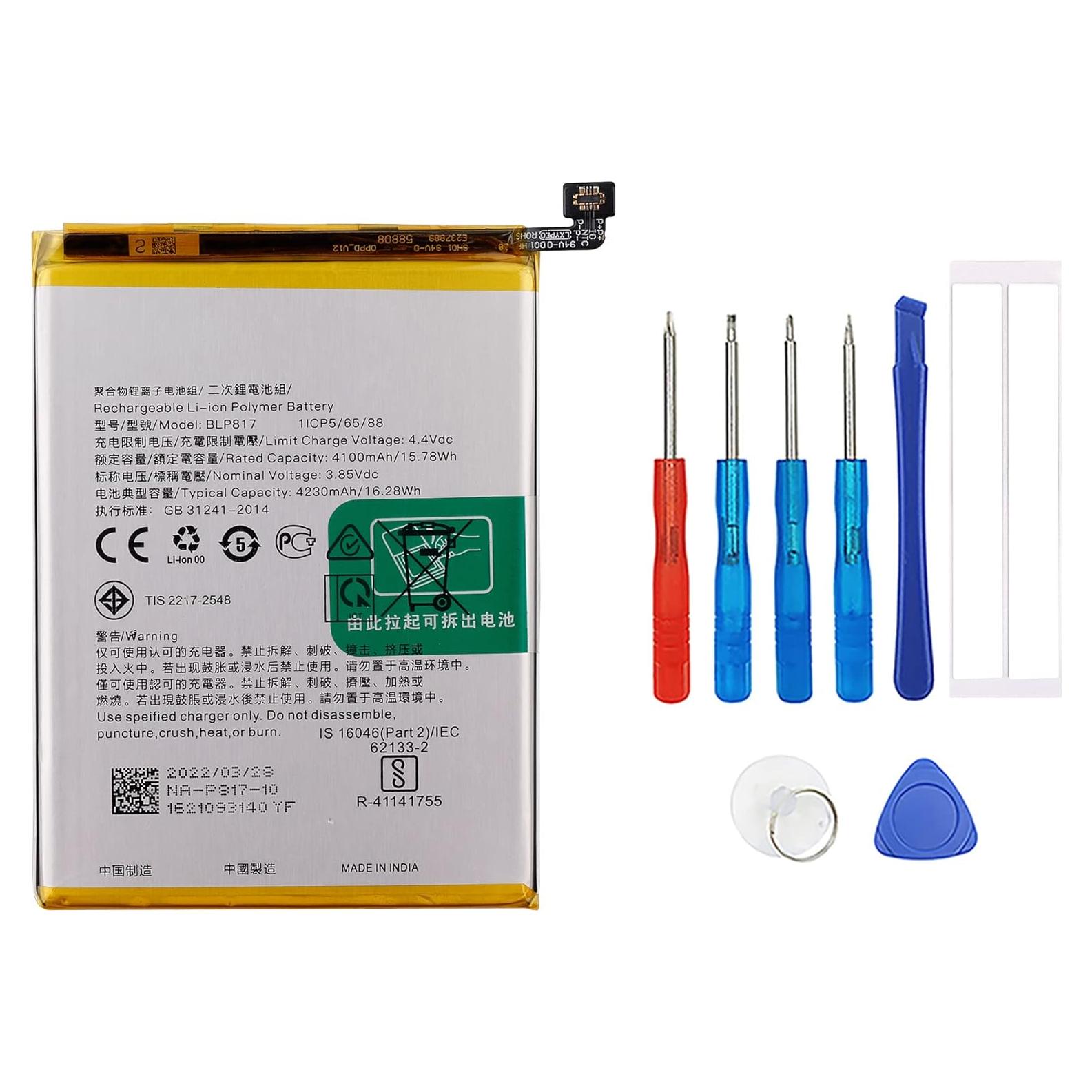 Batería Recargable Li-Polímero BLP817 para Oppo A15/A15S 4100mAh