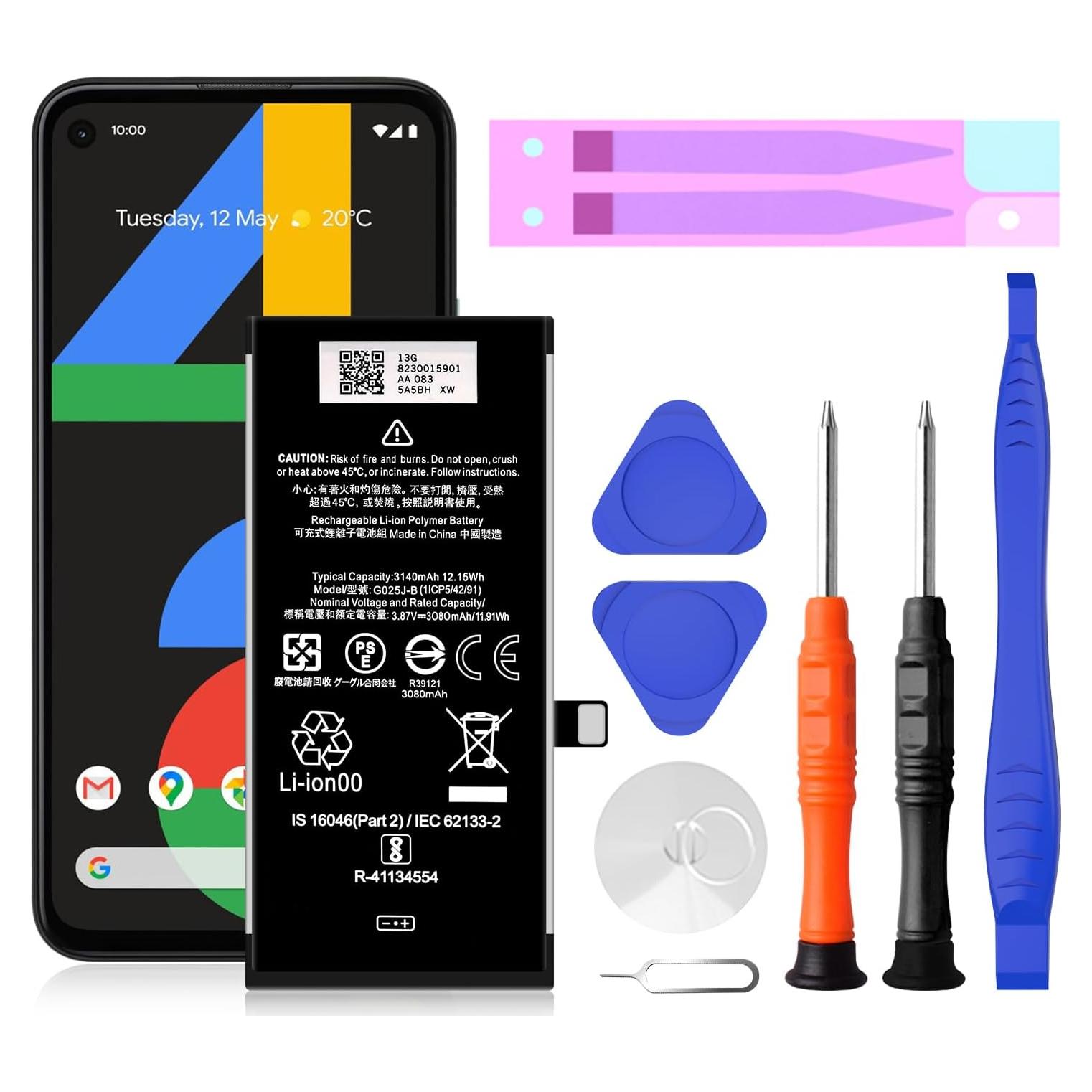 Batería de Reemplazo para Google Pixel 4A TQTHL con Herramientas