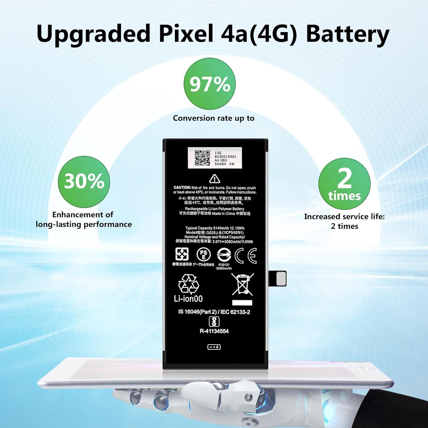 Batería de Reemplazo para Google Pixel 4A TQTHL con Herramientas