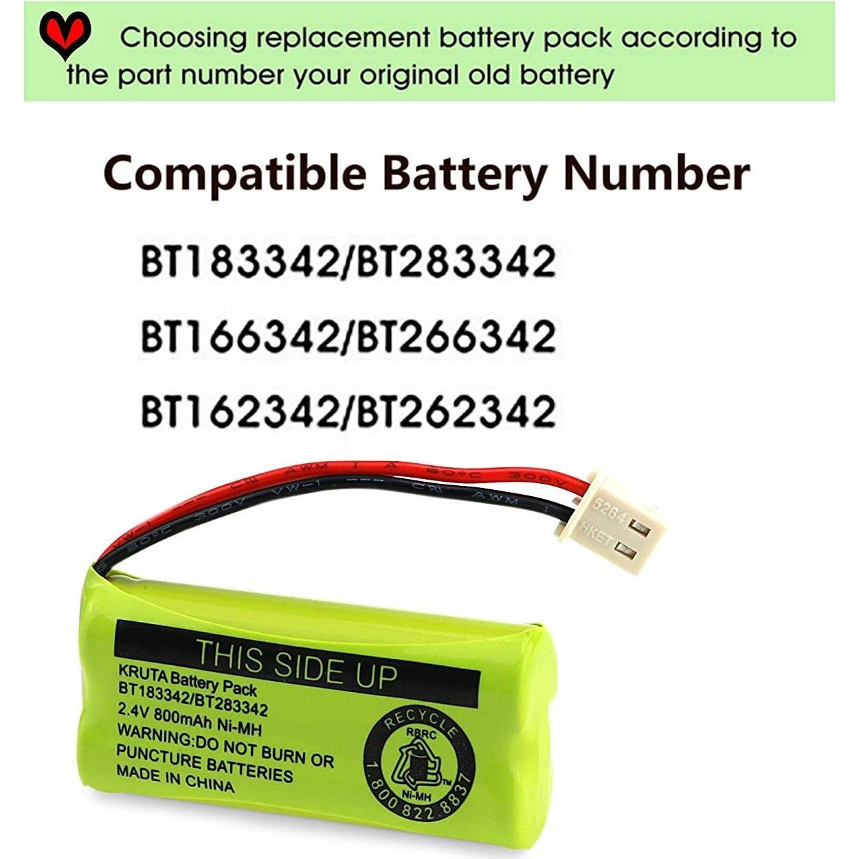 Batería Kruta BT183342 800mAh Compatible Teléfonos Inalámbricos