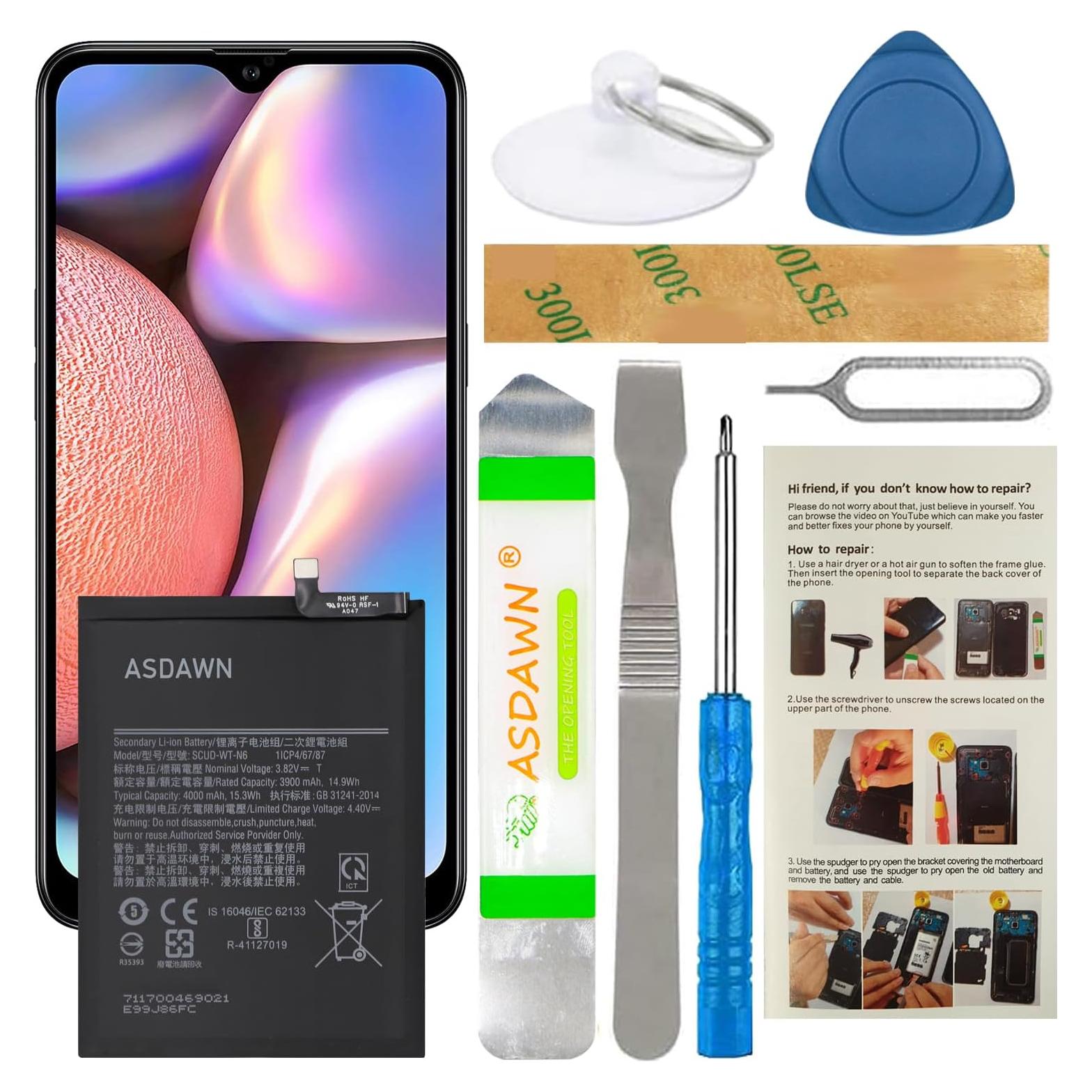 Batería de Reemplazo ASDAWN 4000mAh para Samsung Galaxy A10s/A20s/A21