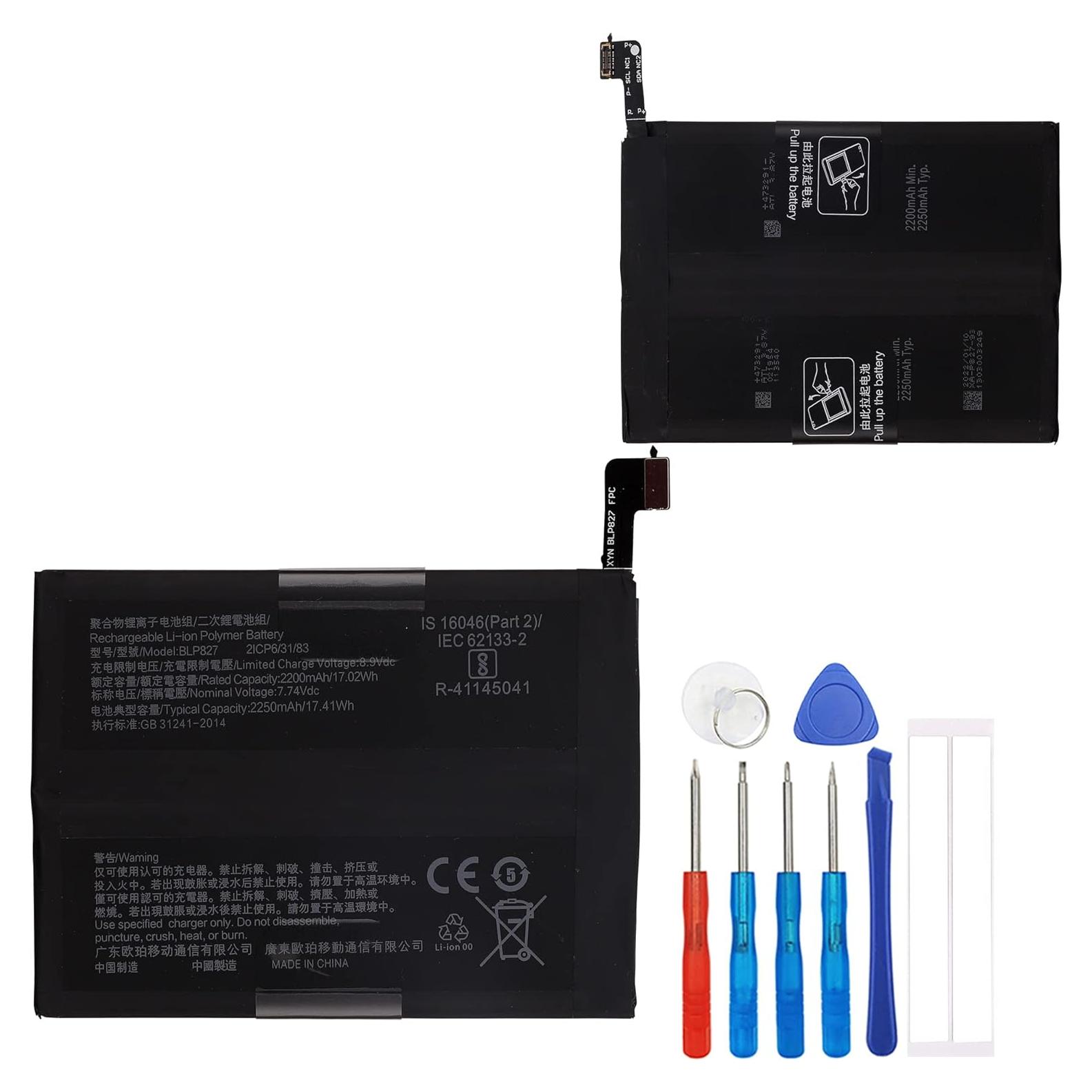 Batería de Reemplazo BLP827 OnePlus 9 Pro 5G 2250mAh