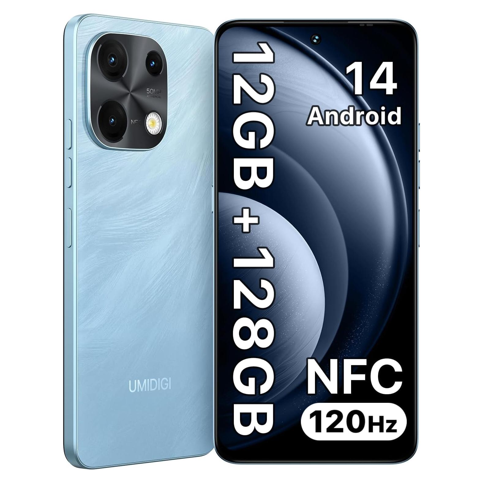 UMIDIGI Note 100 Teléfono Android 14 12GB+128GB Pantalla 6.8"