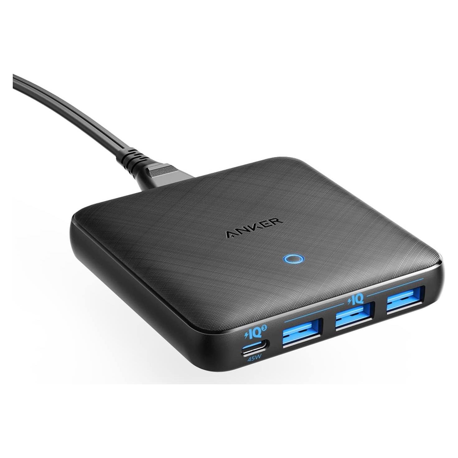Cargador Anker 65W 4 Puertos USB-C Rápido GaN - Ideal para Laptops