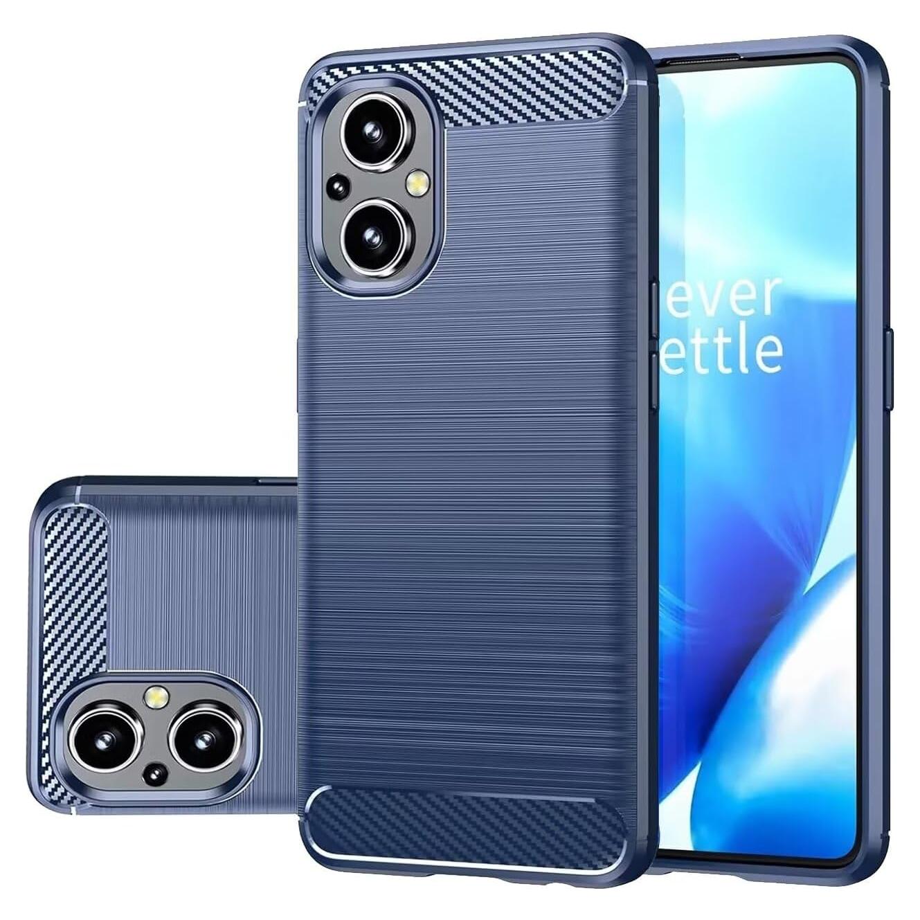 Funda delgada TPU OnePlus Nord N20 5G Azul - Fibra de Carbono