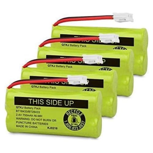 Baterías de teléfono inalámbrico QTKJ BT18433 4-Pack 750mAh