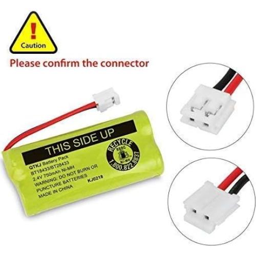 Baterías de teléfono inalámbrico QTKJ BT18433 4-Pack 750mAh