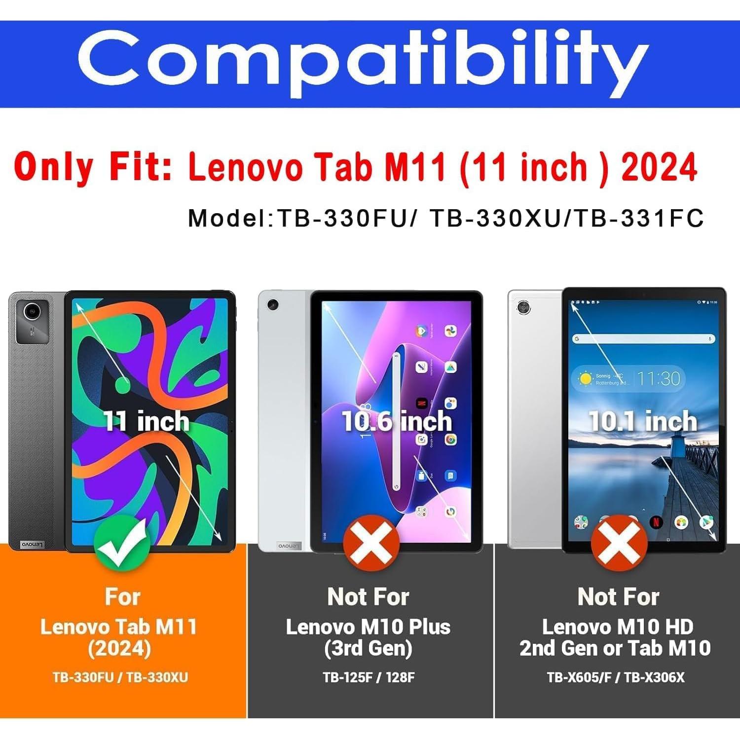 Protector de Pantalla Vidrio Templado Gjinniuk para Lenovo Tab M11 2024