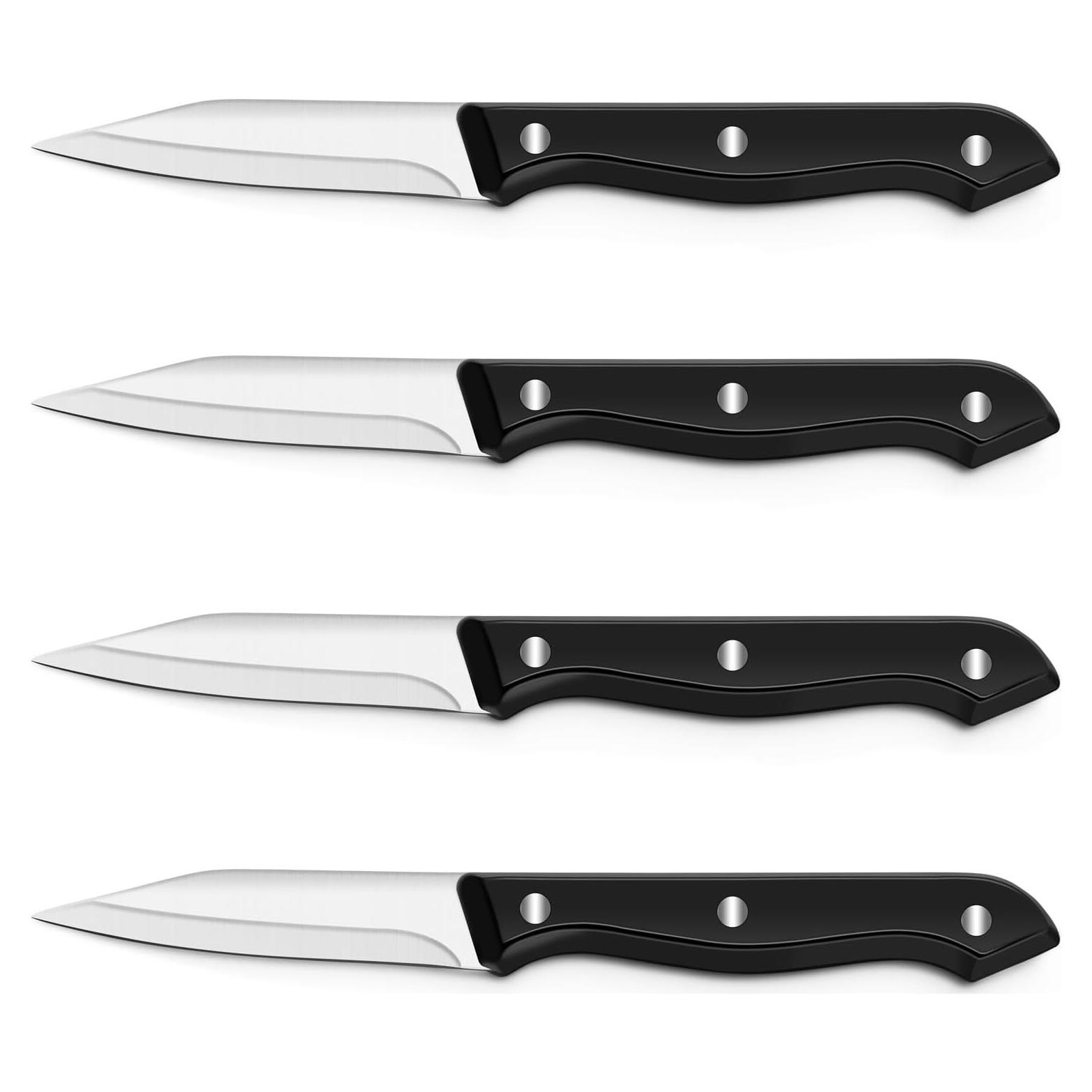 Juego de 4 Cuchillos de Pelar BEWOS Acero Inoxidable 8.89 cm