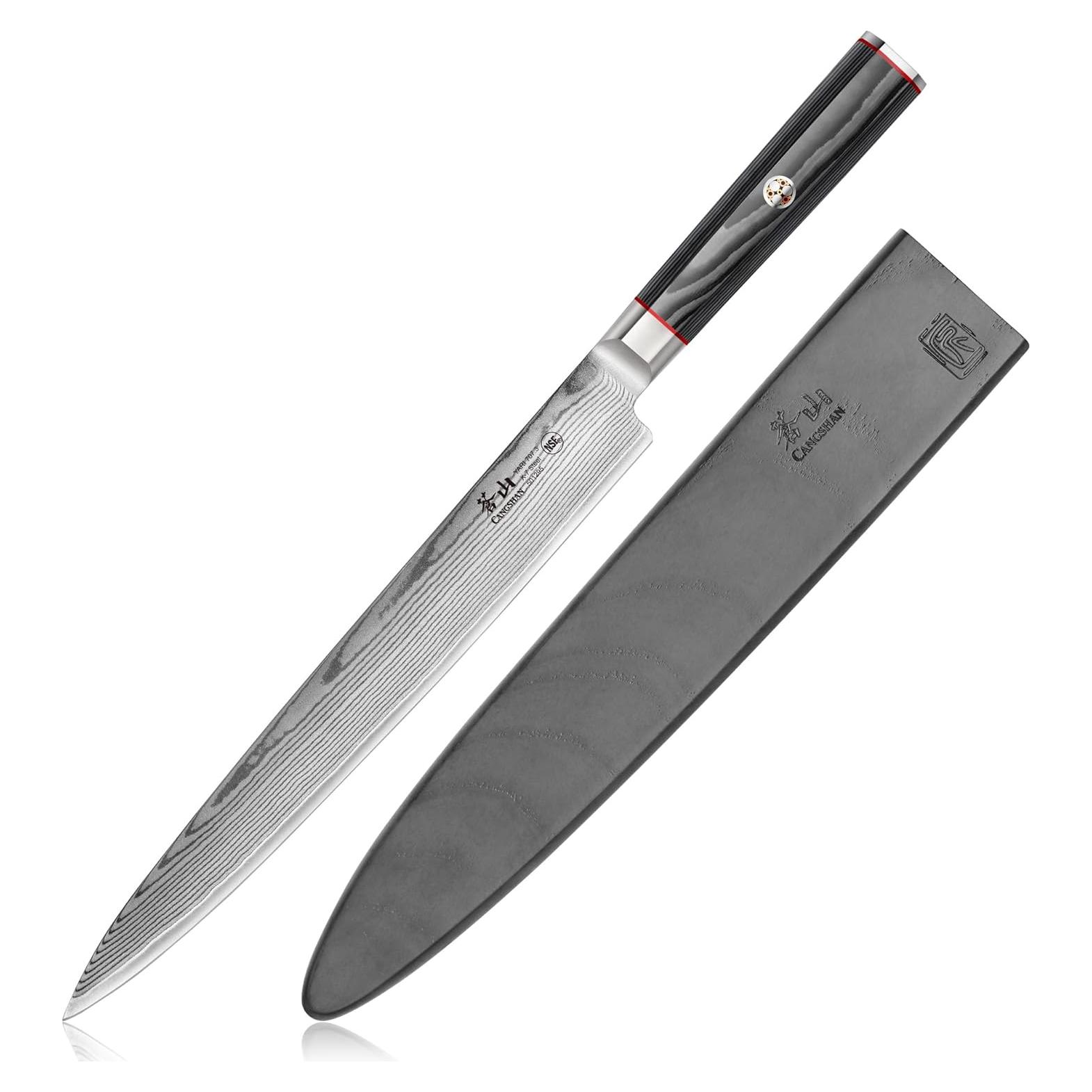 Cuchillo Sashimi Cangshan YARI 25.4 cm Acero Damasco X-7