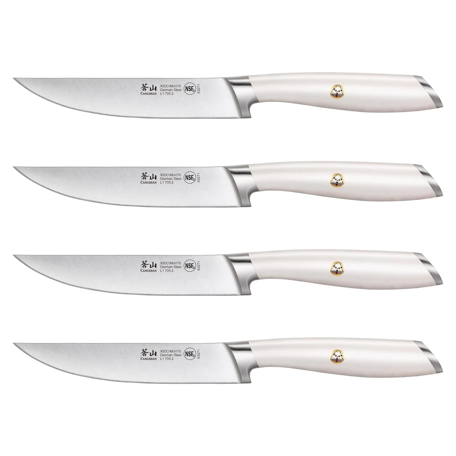 Juego de cuchillos de carne Cangshan L1 4 piezas acero alemán 12.7 cm