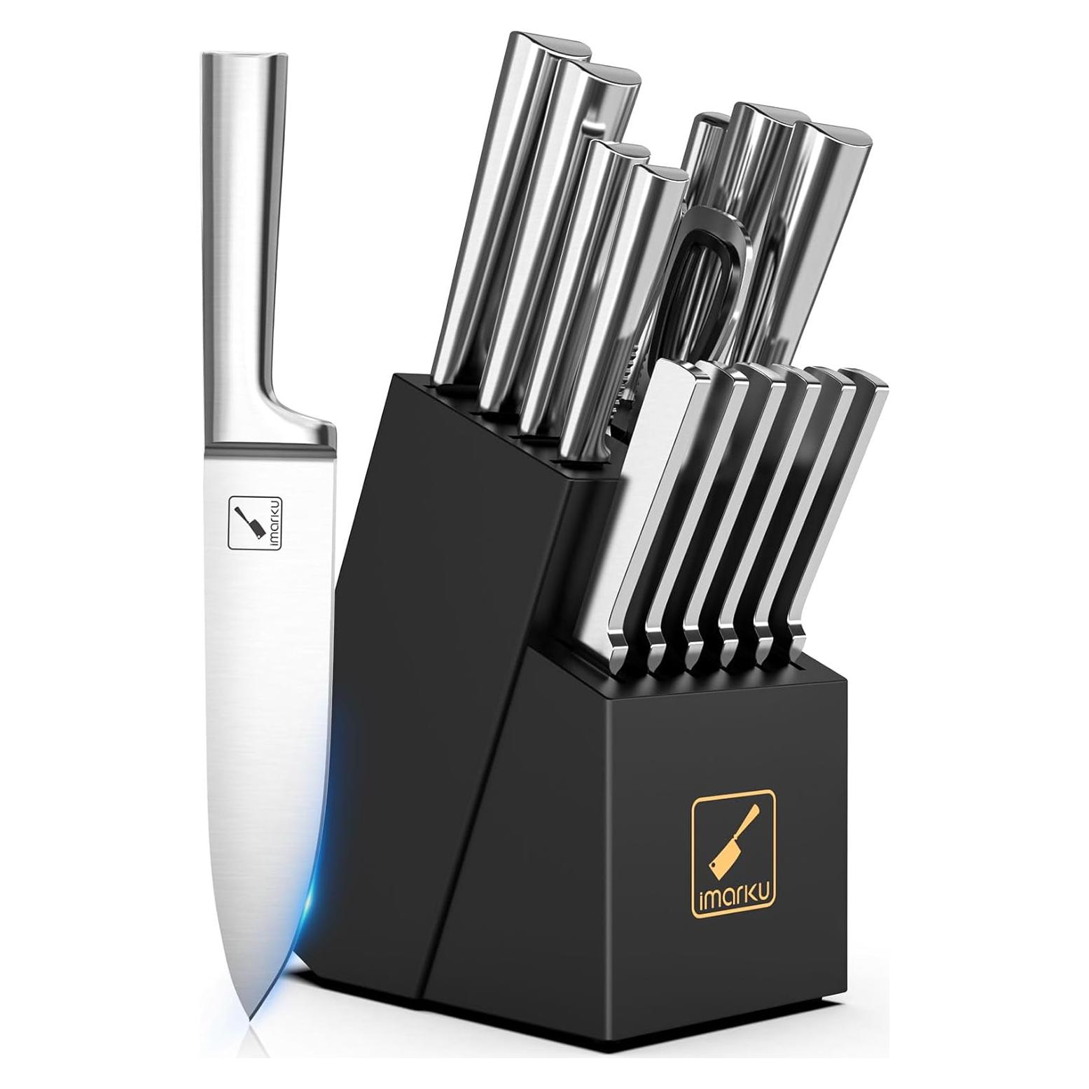 Juego de cuchillos imarku 15 piezas acero inoxidable japonés