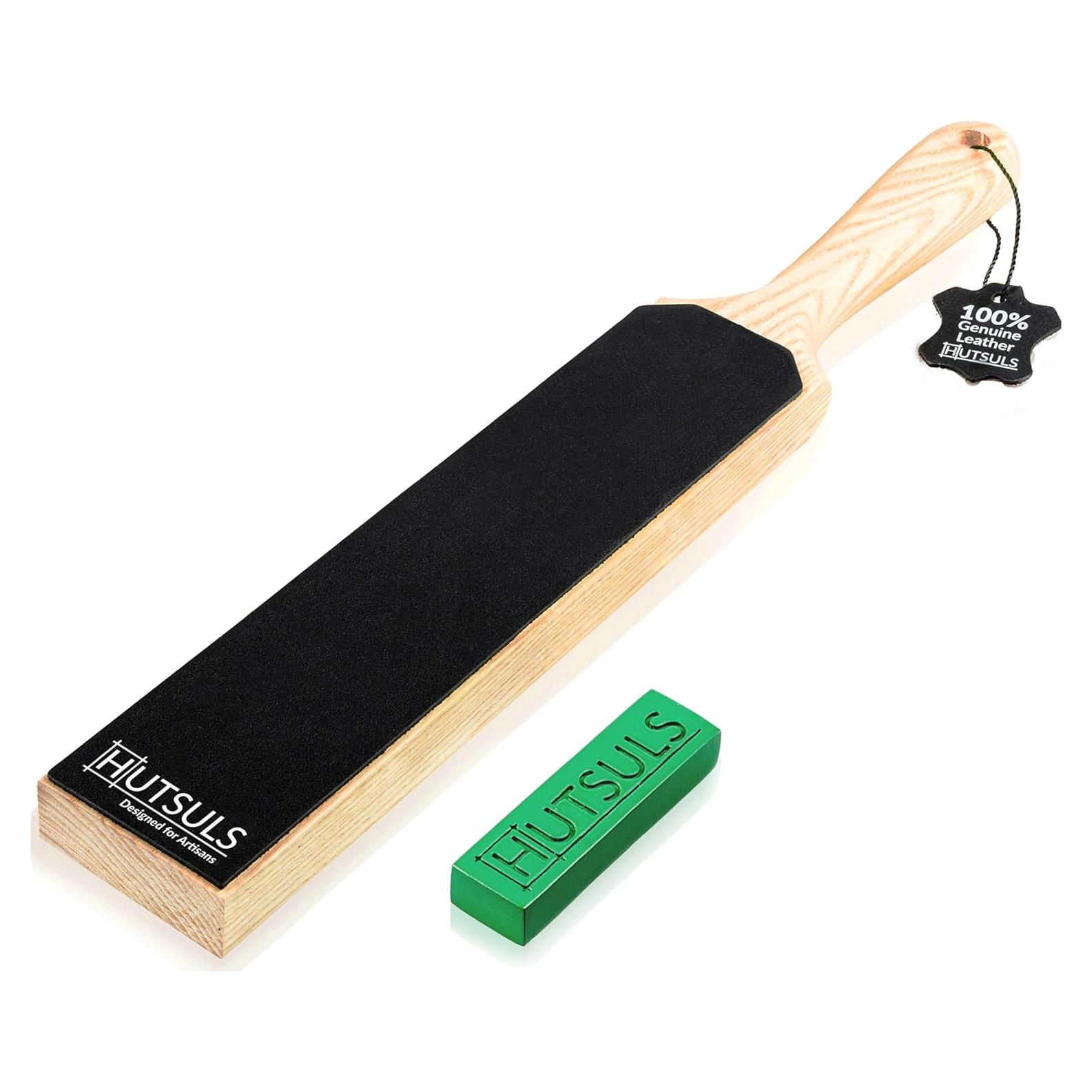 Kit de Afilado de Cuchillos Hutsuls - Cuero Doble Cara, Mango Ergonómico