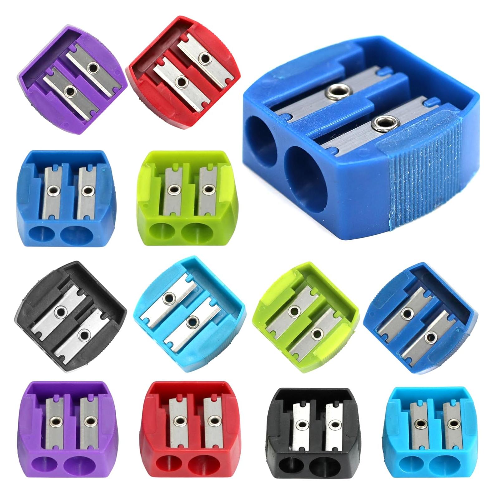 Sacapuntas Manual Iconikal 12 Unidades Doble Agujero Multicolor