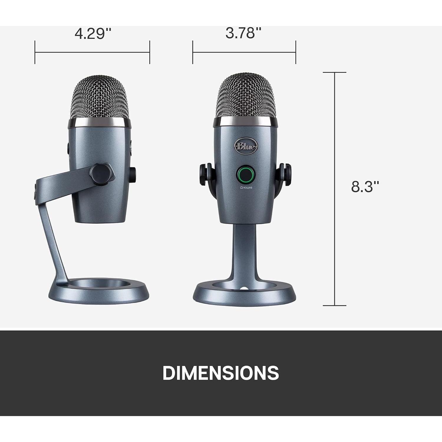 Micrófono USB Blue Yeti Nano Gris para Streaming y Podcasting