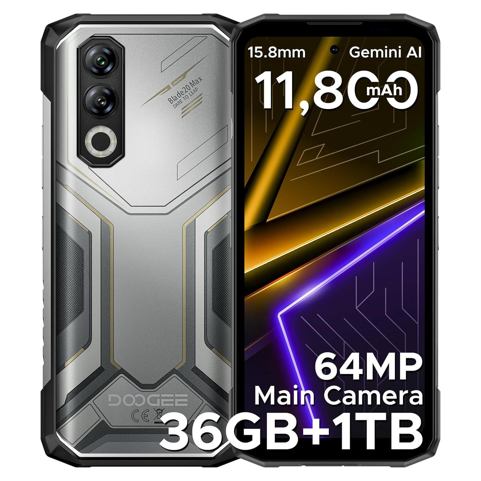 DOOGEE Blade 20 Max Smartphone Resistente 36GB+1TB 11800mAh