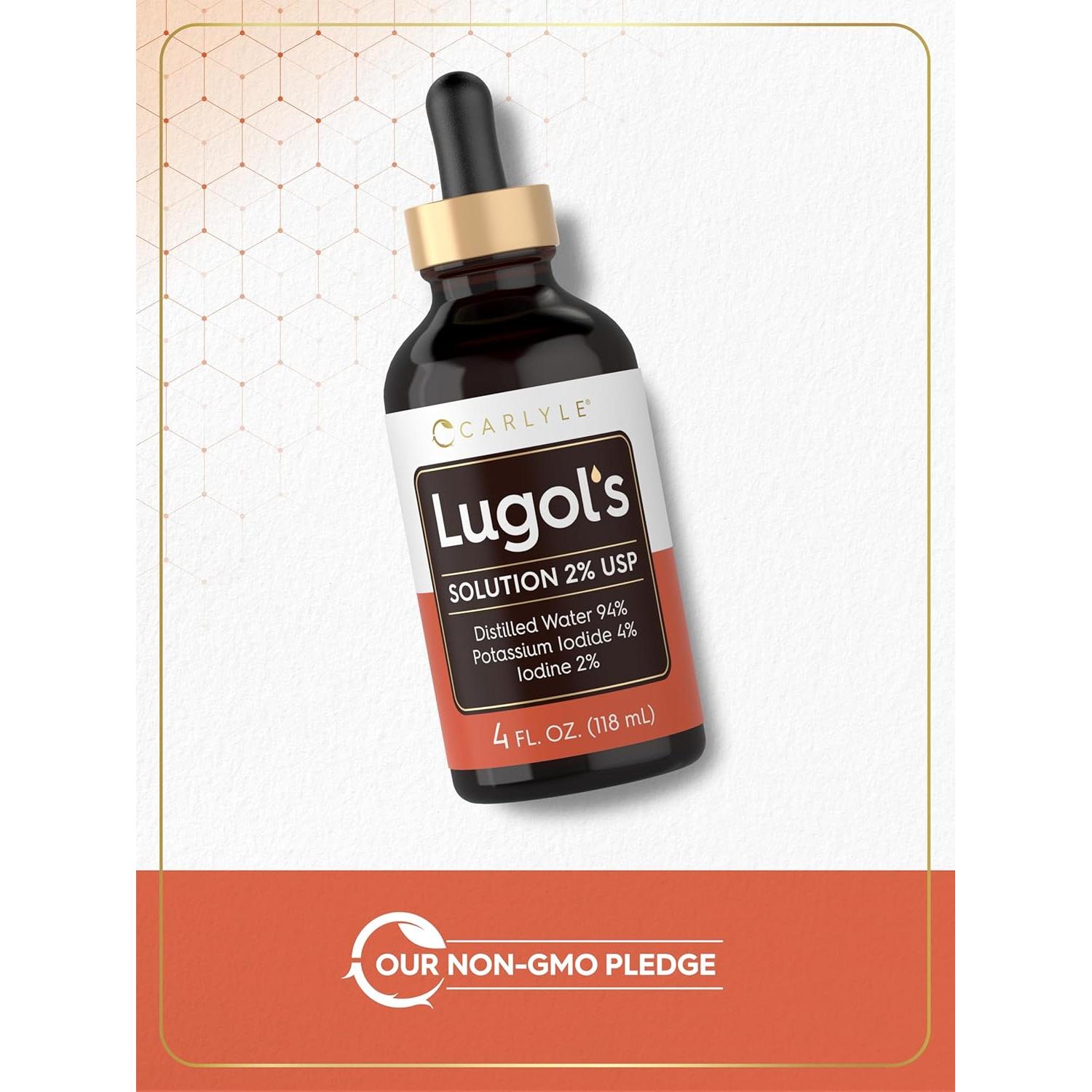 Carlyle Iodo de Lugol 2% 118 ml - Solución de Yoduro de Potasio