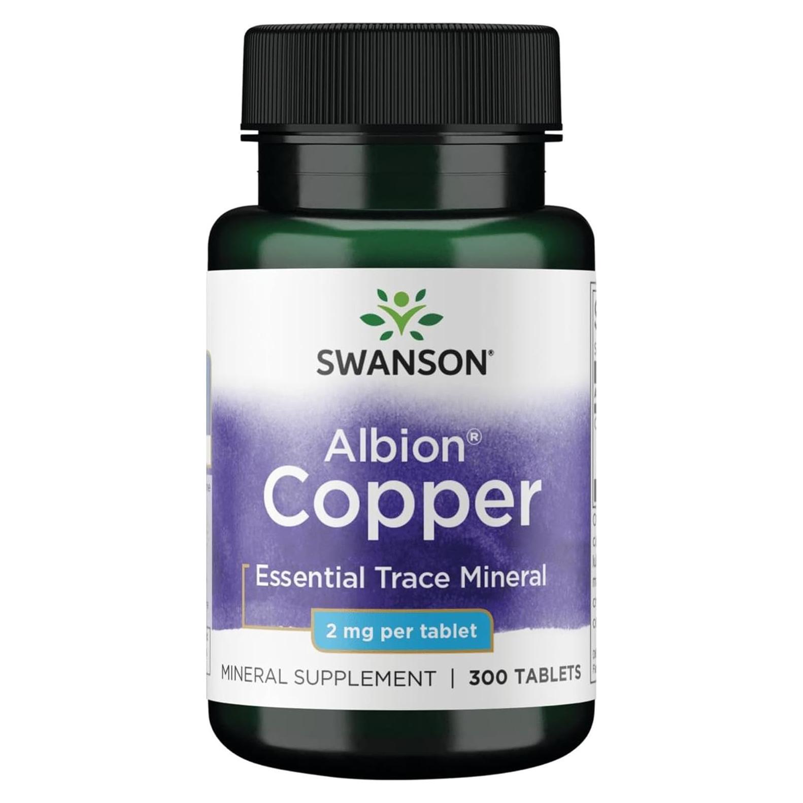 Suplemento Mineral de Cobre Swanson 2 mg - 300 Tabletas